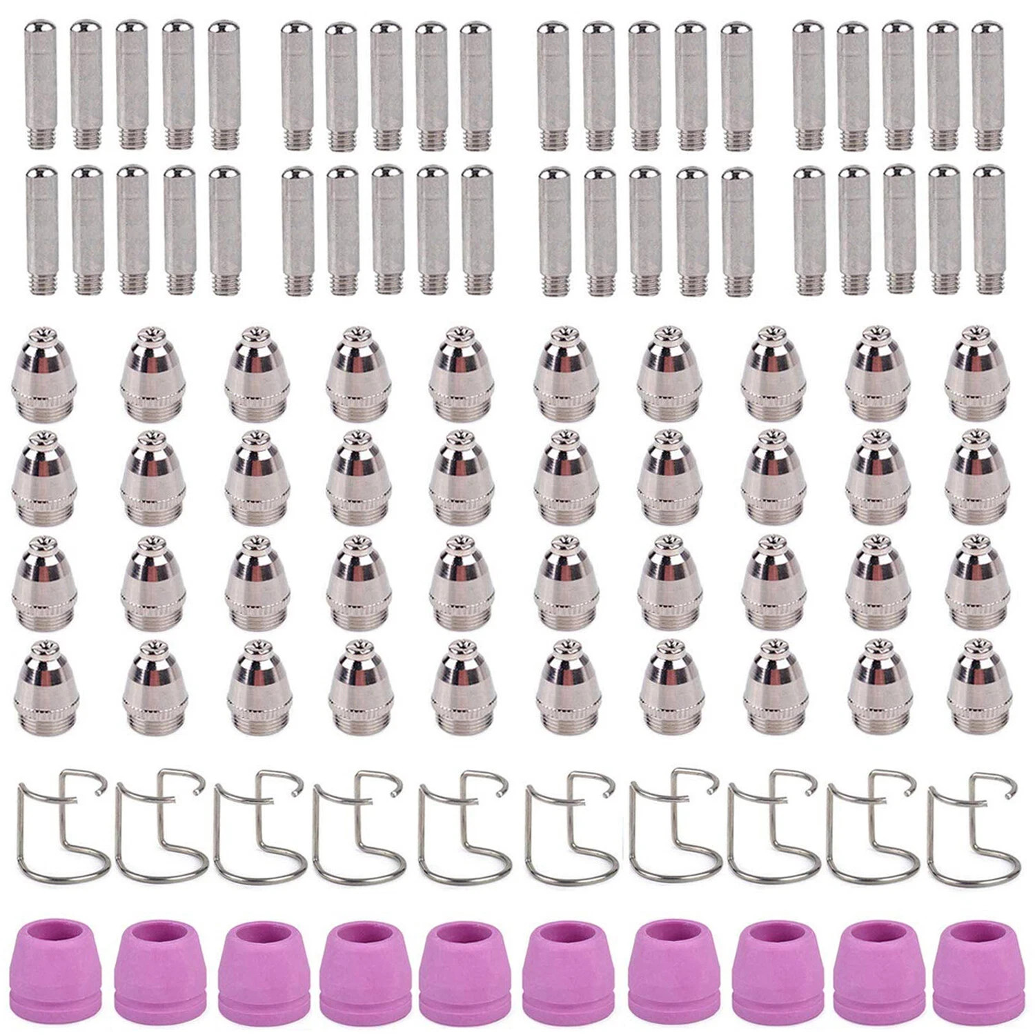 AG60HF-100, 100 Pcs Pilot Arc Plasma Cutter Consumables CUT-50HF & CUT-60HF