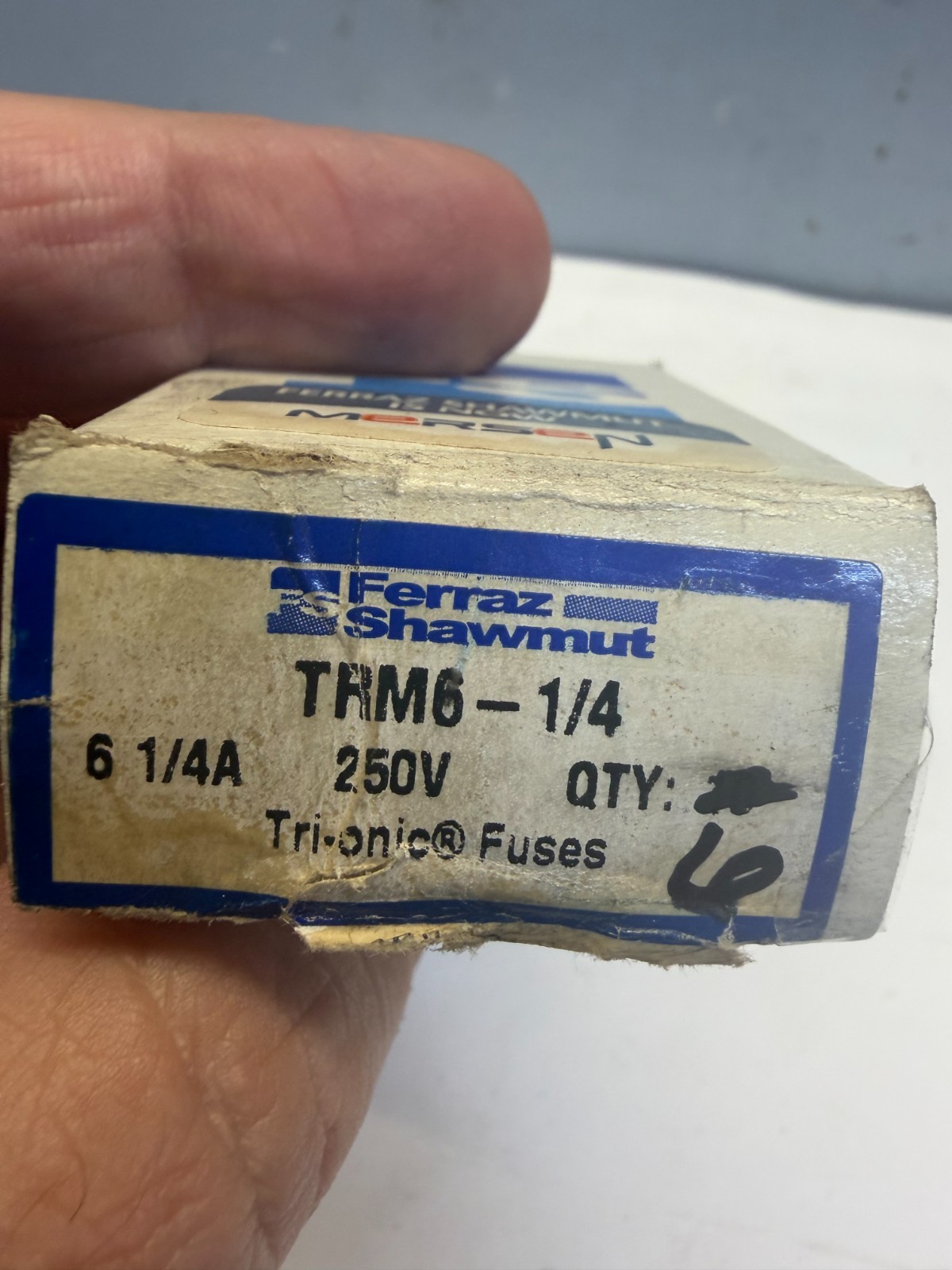 Mersen/Ferraz Shawmut TRM 6-1/4 Tri-Onic Fuses (LOT OF 6) 6-1/4A/250V FREE SHIP
