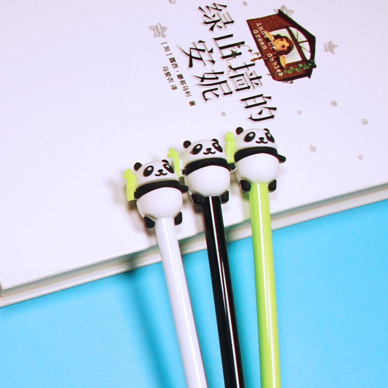 YYaaloa 12pcs Panda Shaped Gel Ink Pens 1 Count (Pack of 1), pens