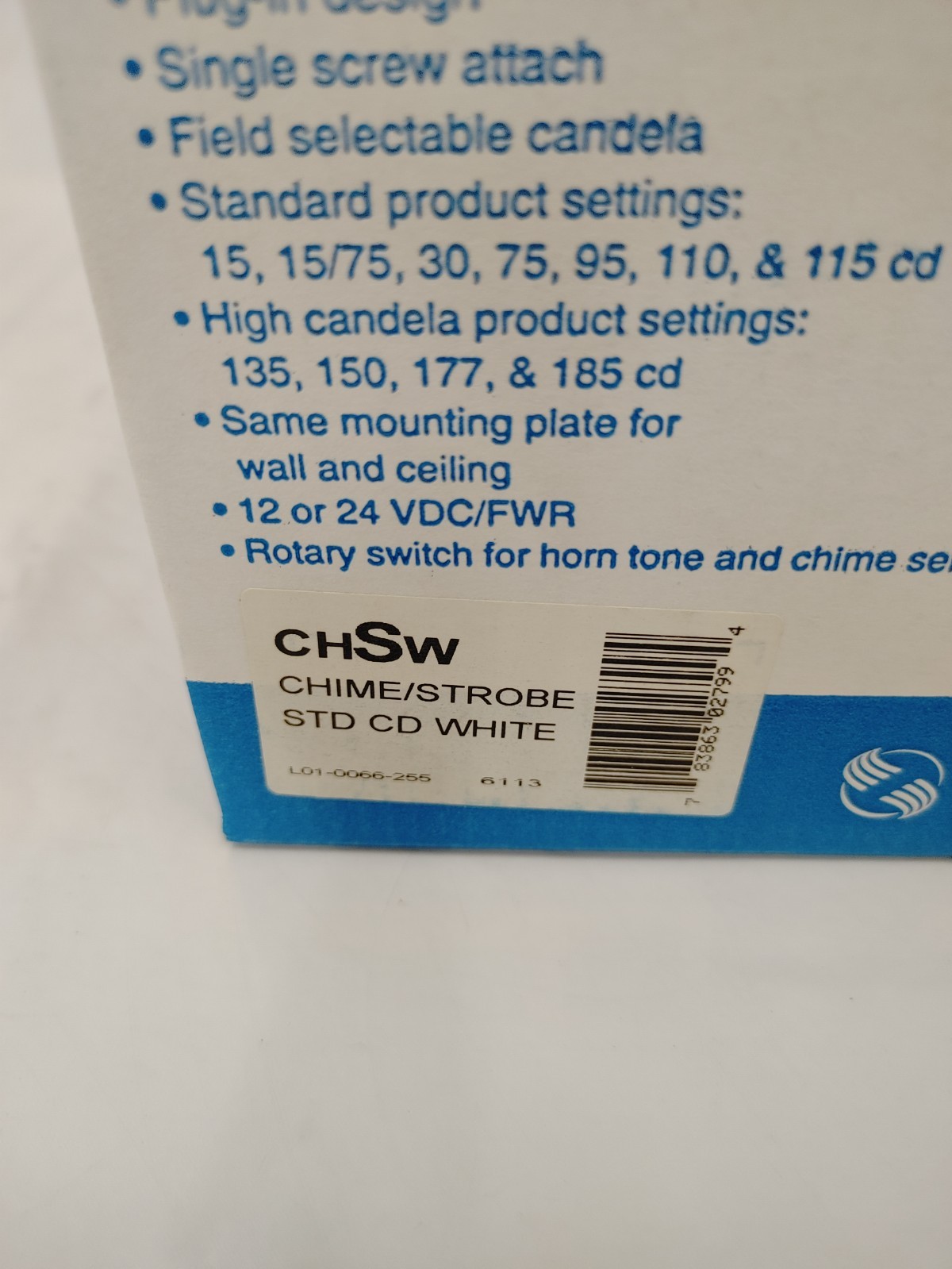 System Sensor CHSW Chime/Strobe STD CD White