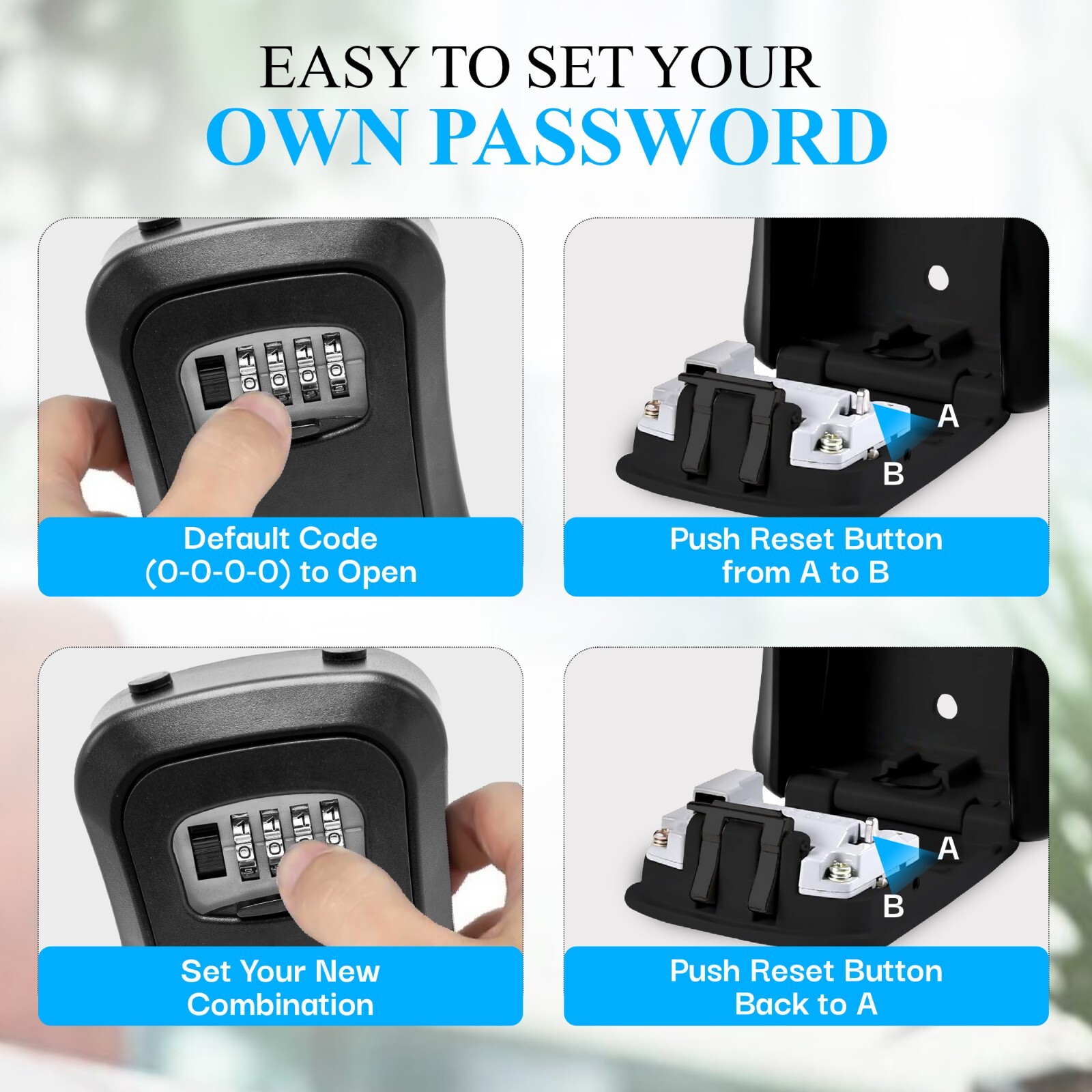ABS Non-Metal Lock Box for Keys – Secure, Durable, Weather-Resistant Storage