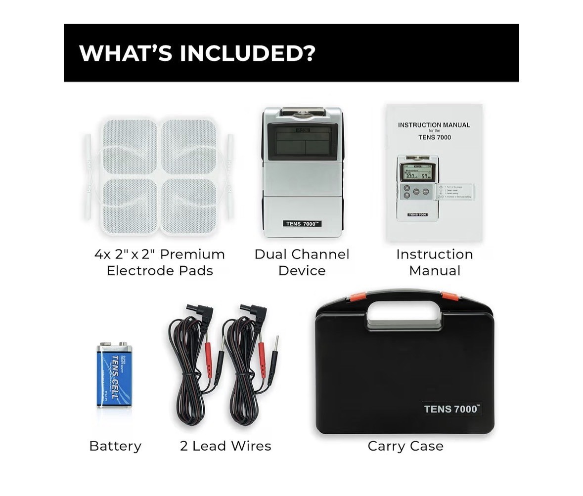TENS 7000 Digital TENS Unit with Accessories – Muscle Stimulator Machine New