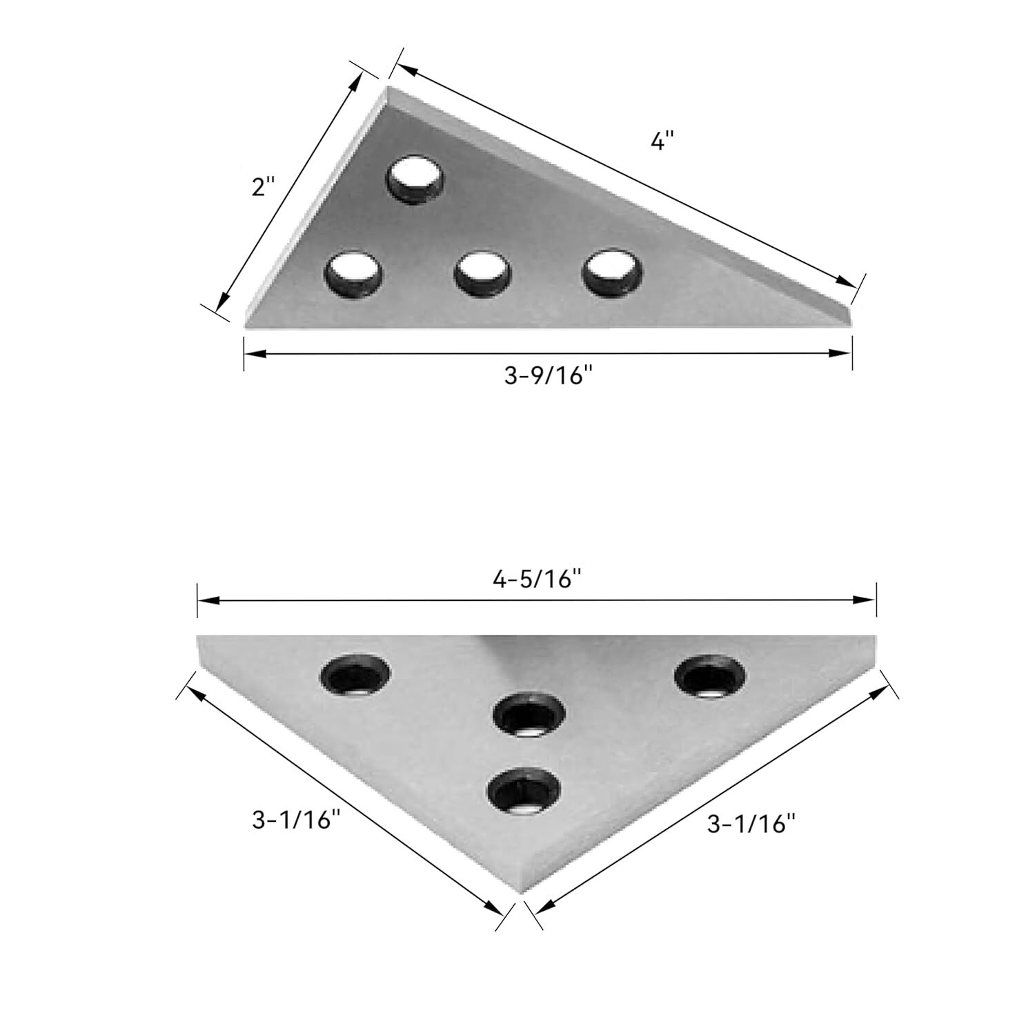 HFS(R) Solid 30 – 60 – 90 Angle + 45 – 45 – 90 Angle Plate Set Plates Steel Set