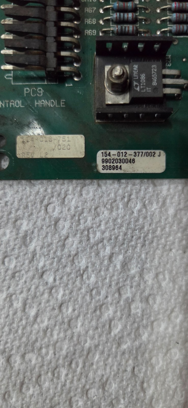 Raymond Carriage Control Card P/N: 154-012-377/002
