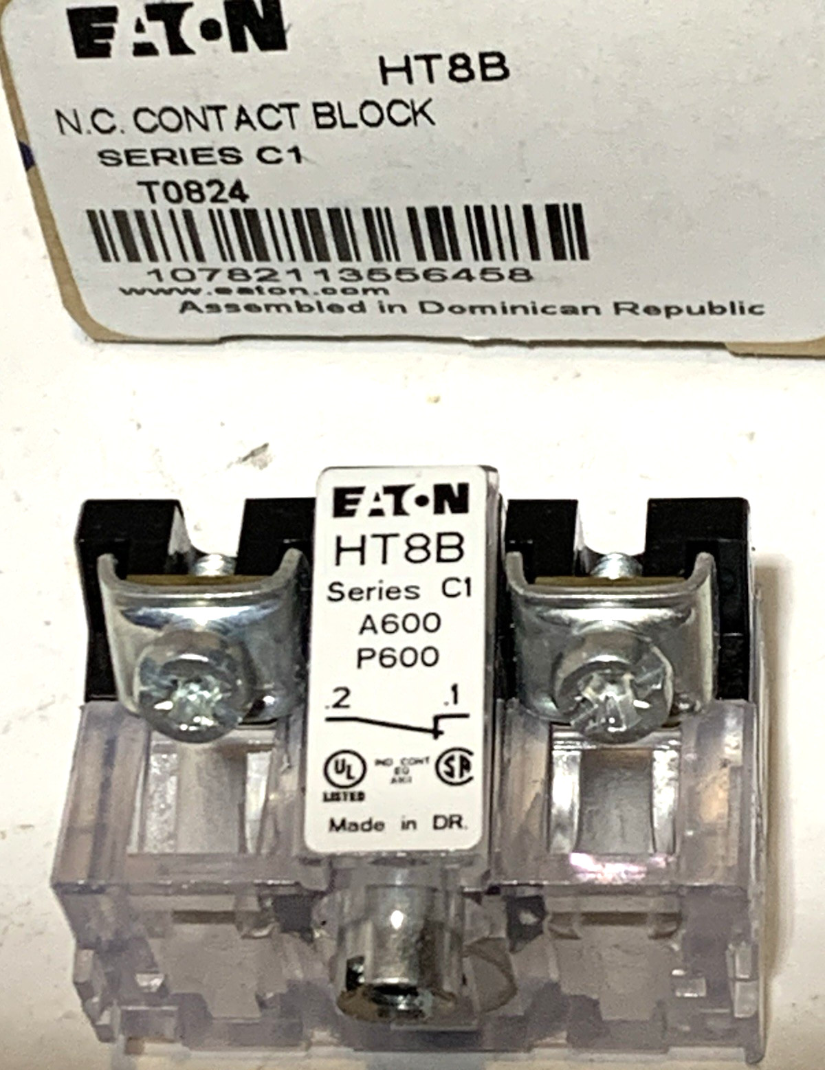 EATON HT8B SERIES CONTACT BLOCK 1 N.C. $9 + FREE SHIPPING