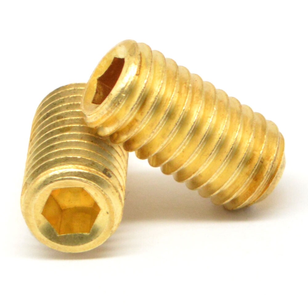 #8-32 x 3/16″ Coarse Thread Socket Set Screw Cup Point Brass