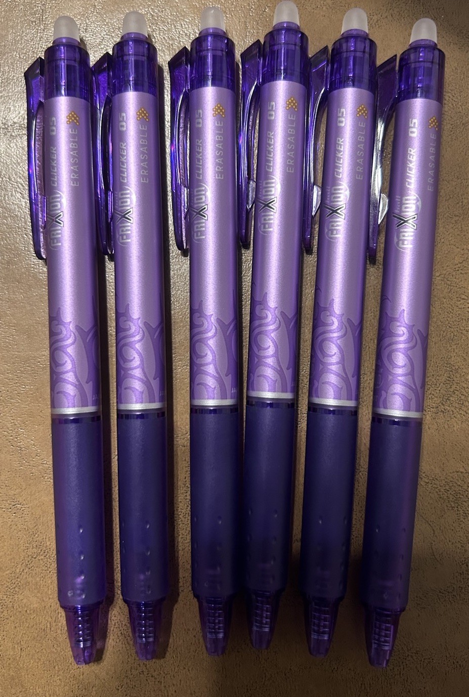30ct Pilot FriXion Clicker Pens Purple 0.5mm Erasable Gel Retractable Fine Point