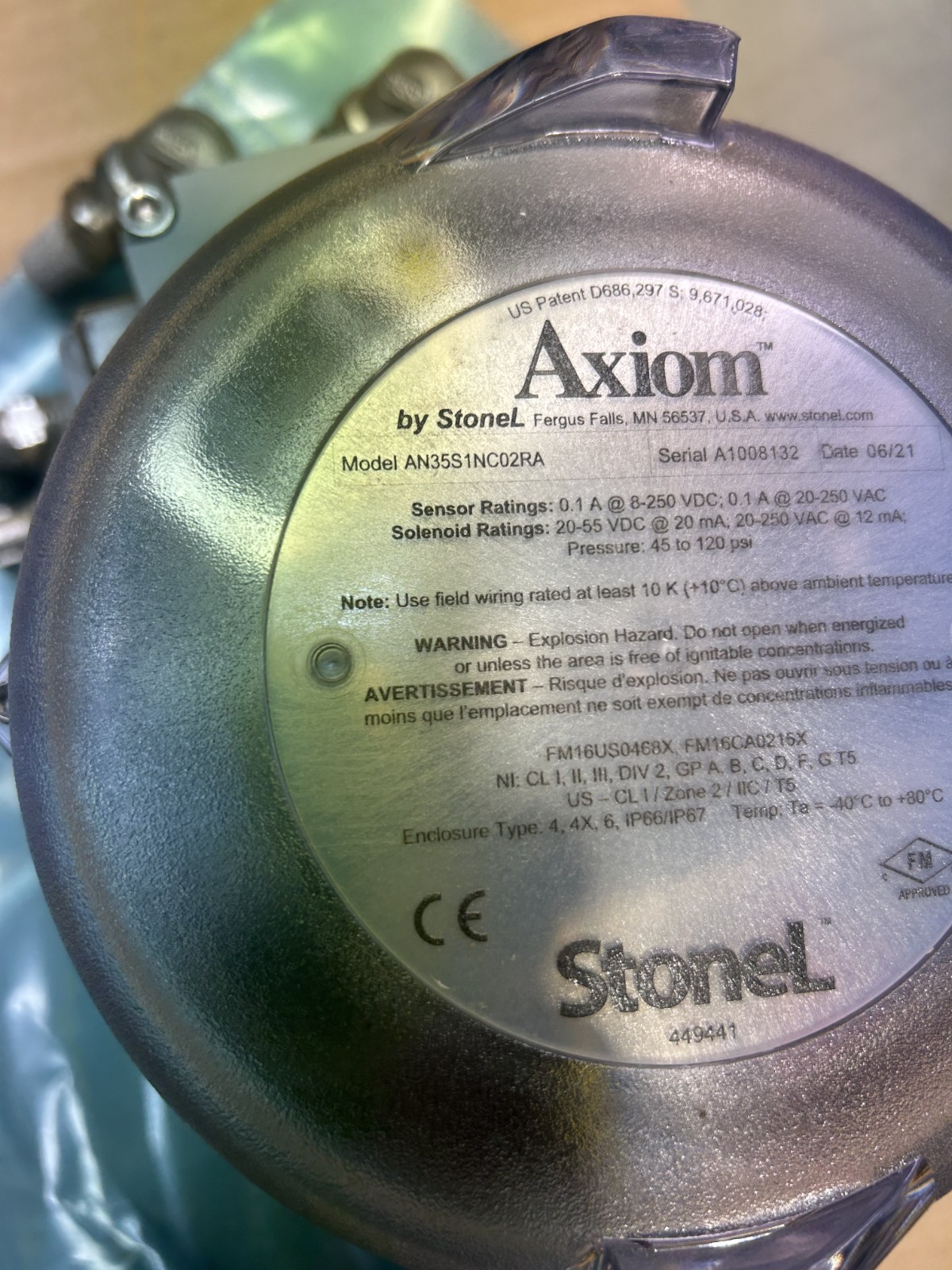 STONEL AN35S1NC02RA AXIOM INTEGRATED VALVE CONTROLLER NEW
