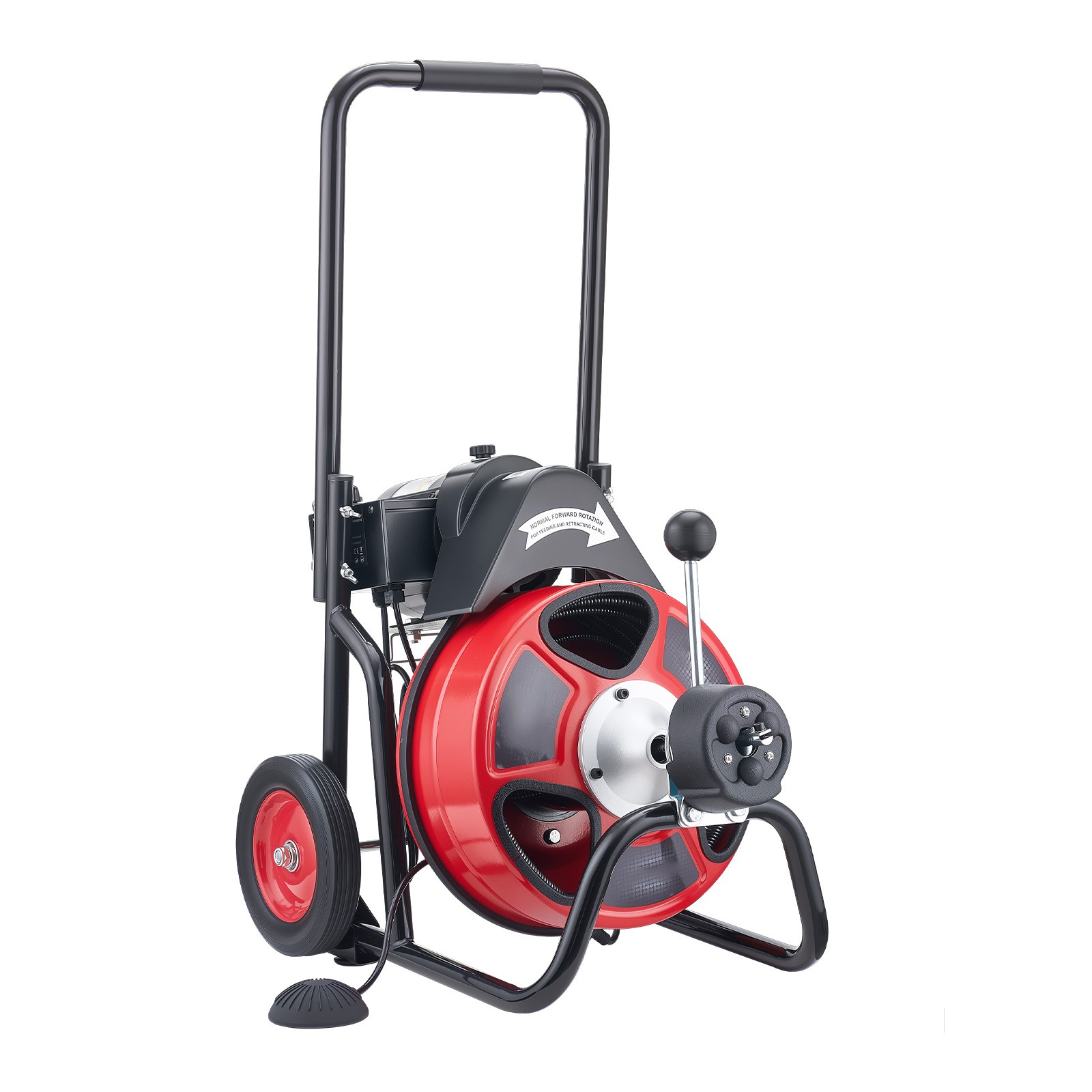 Uimoso Electric Drain Auger Machine with 75 FT x 1/2 In Cable and Auto Feed
