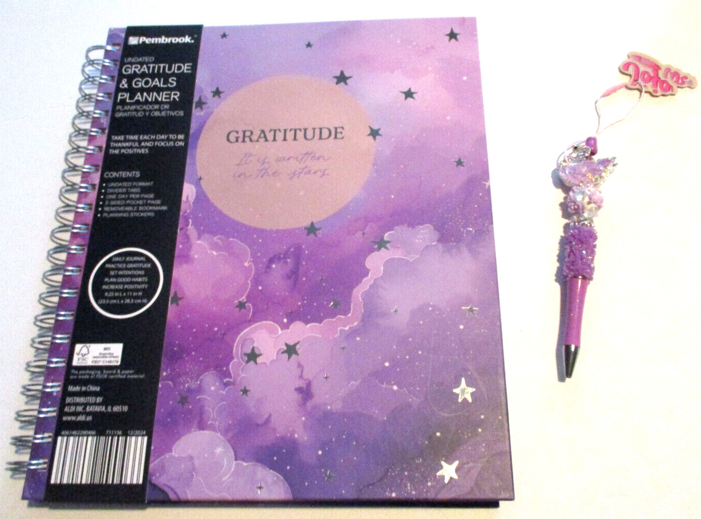 Pembrook Gratitude Planner & Pen Women GIFT SET Stickers Journal Diary Health