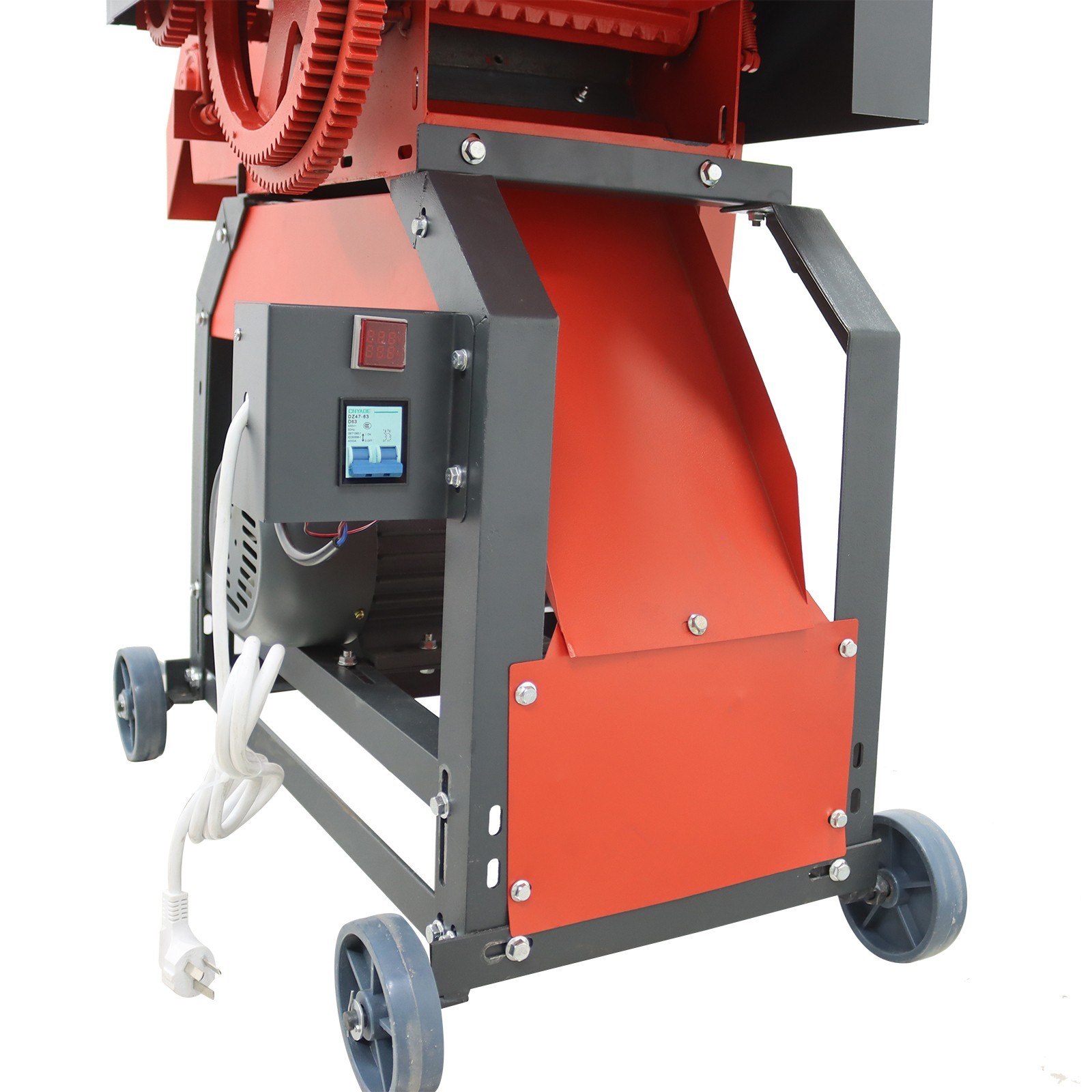 220V Hay Straw Grass Cutter Crusher Pulverizer with Conveyor for Automatic Feed