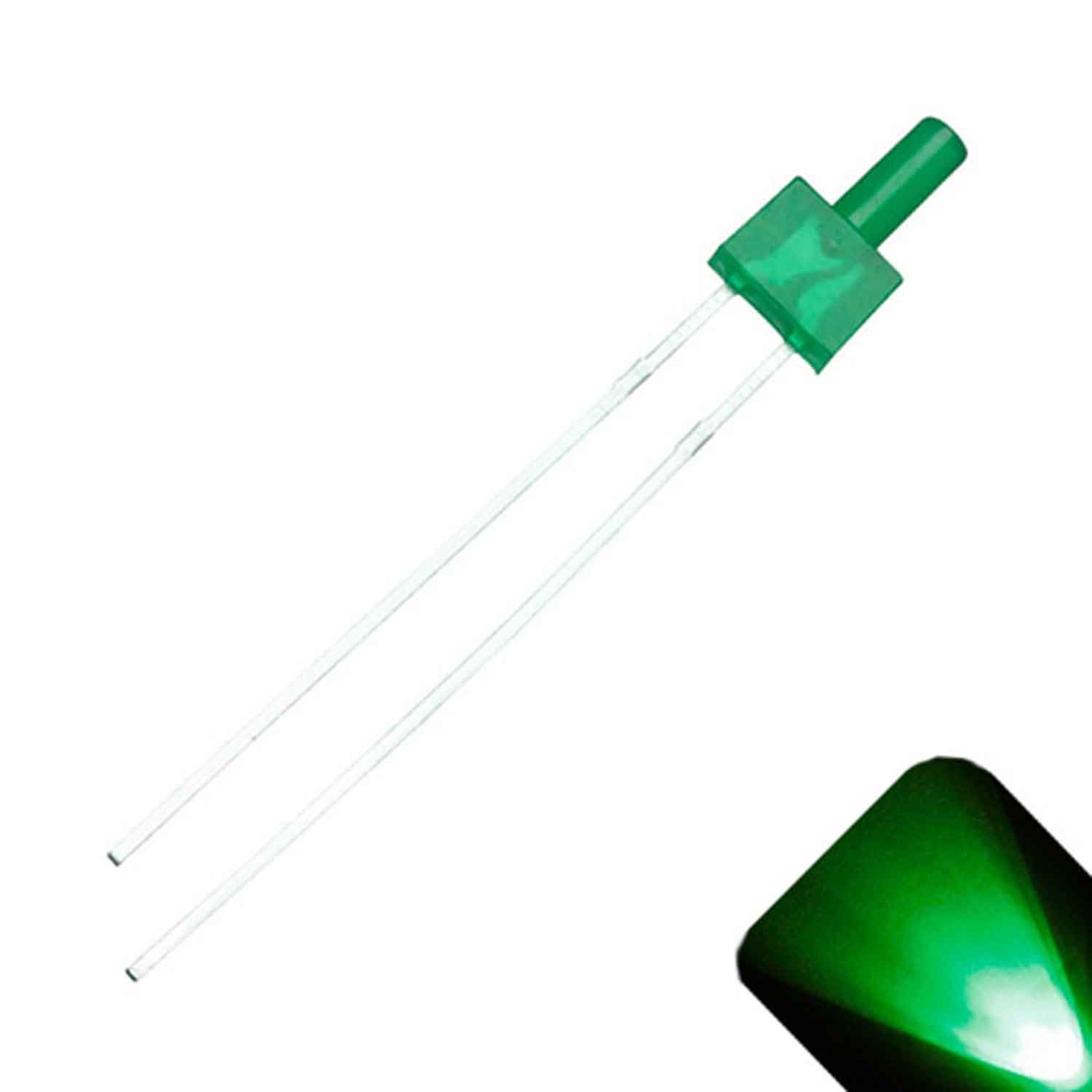 50 x 2mm Tower Pure Green Diffused LED Super Bright Lighthouse LEDs Model Buildi