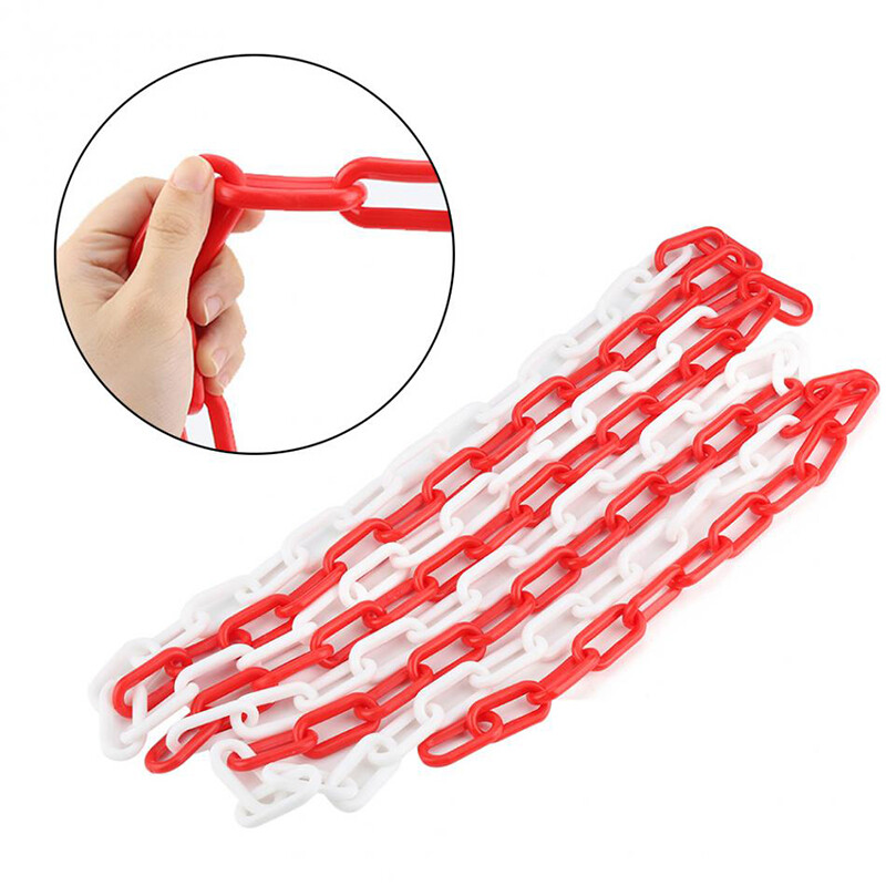 5/10M Plastic Chain Links Chain Barrier Warning Safety Road Decorative Block
