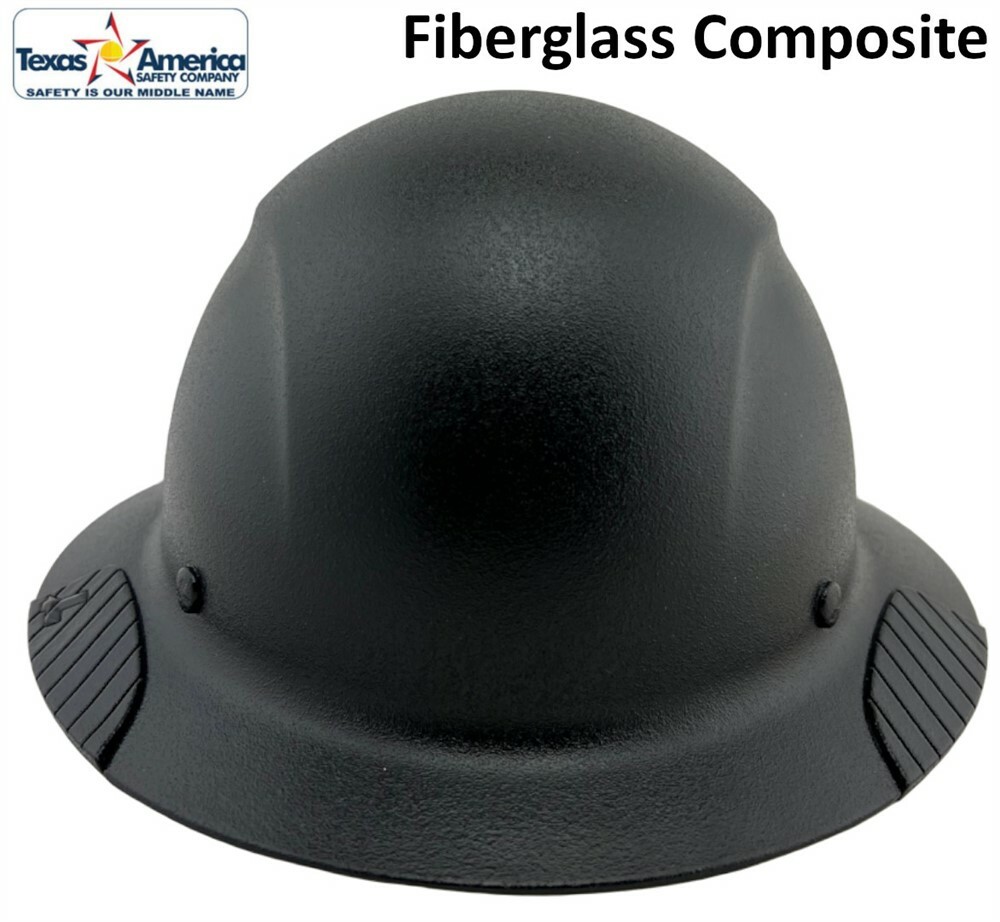 DAX Fiberglass Composite Lift Safety Full Brim Hard Hat – Texturd Black