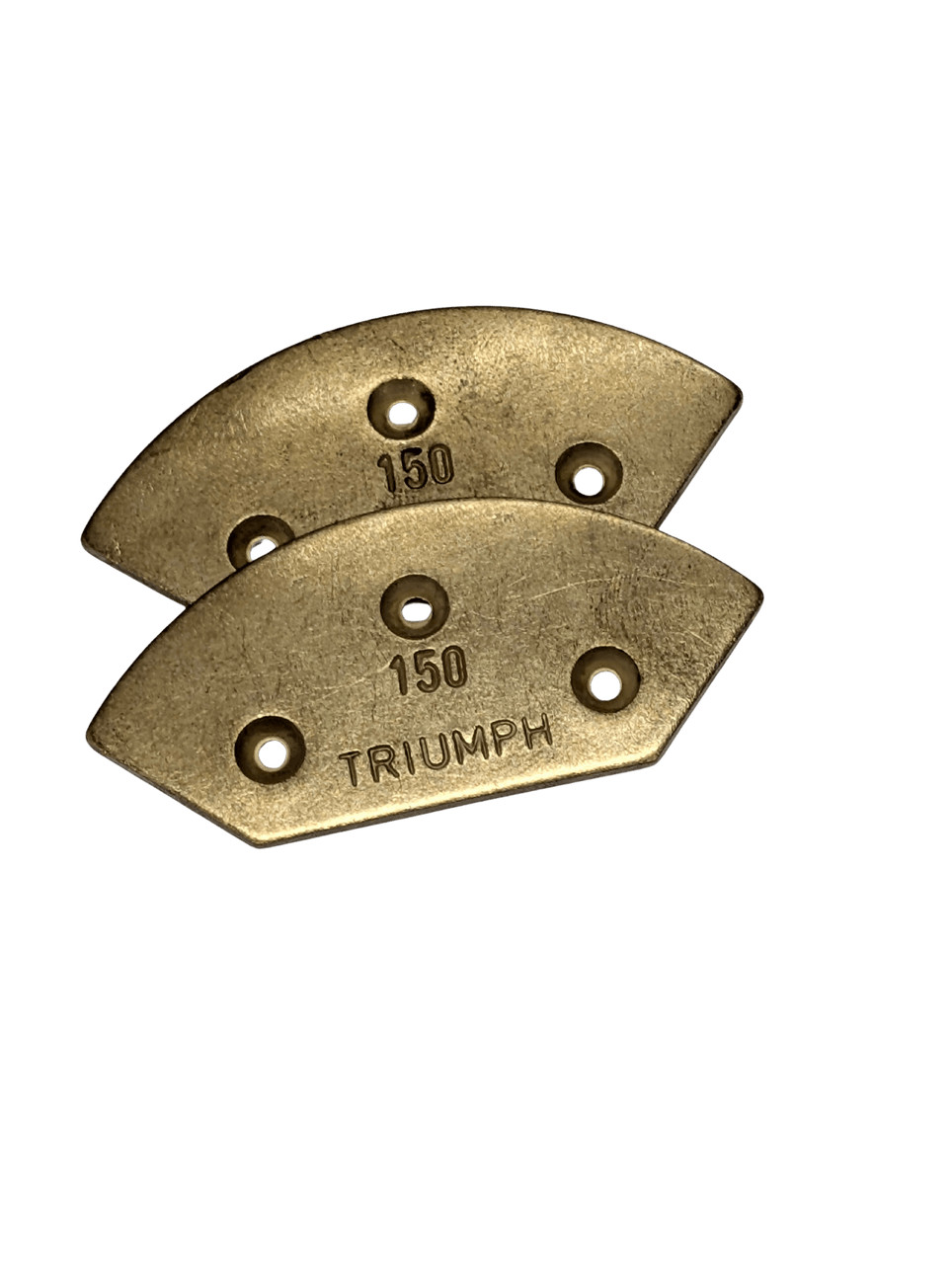 Triumph Boulevard 150 Brass Plated Toe Plates (1 Pair) + Screw Option