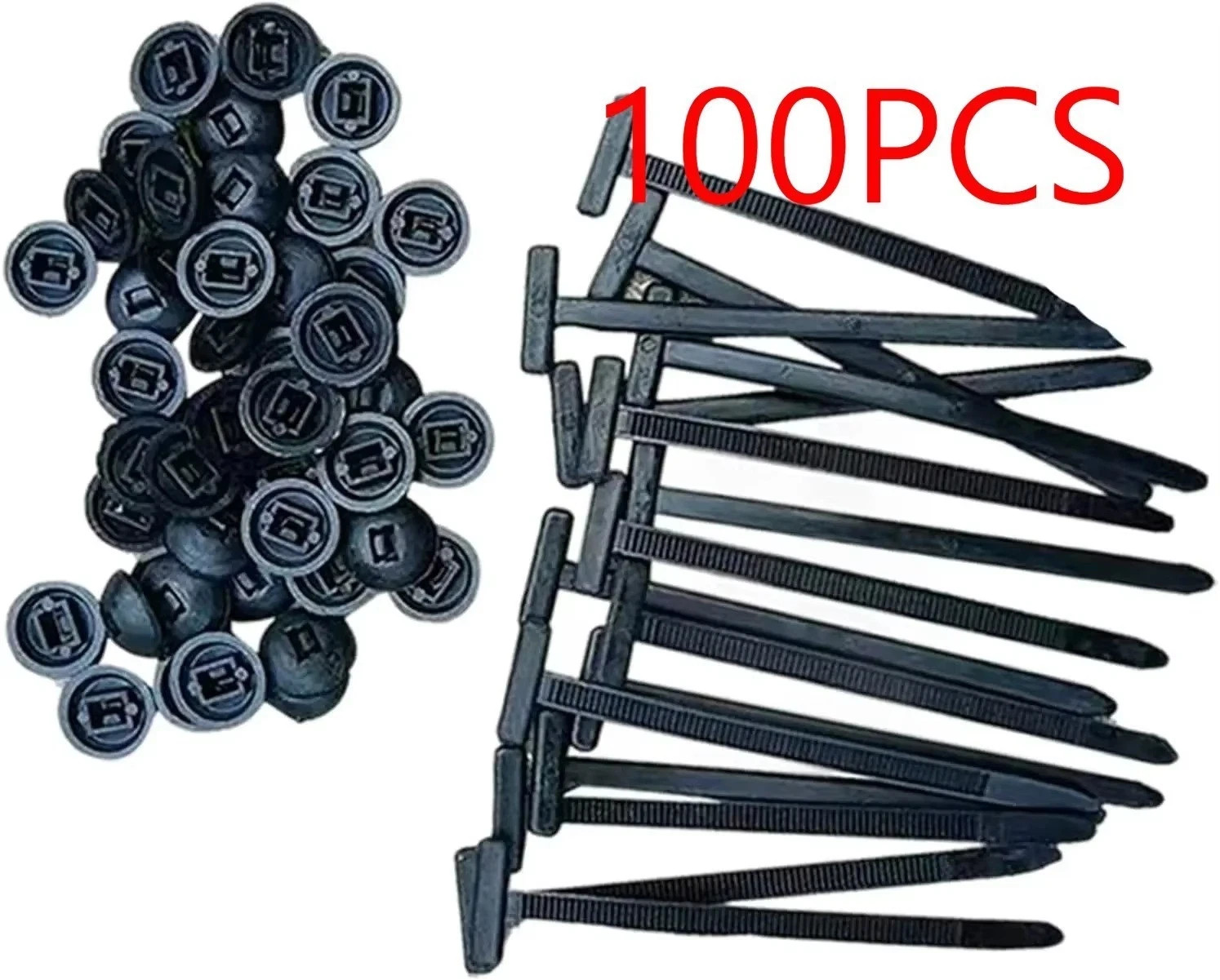 100 PCS Nylon Universal Cable Tie Buckle，Heavy Duty Self-Locking Zip Ties Holder
