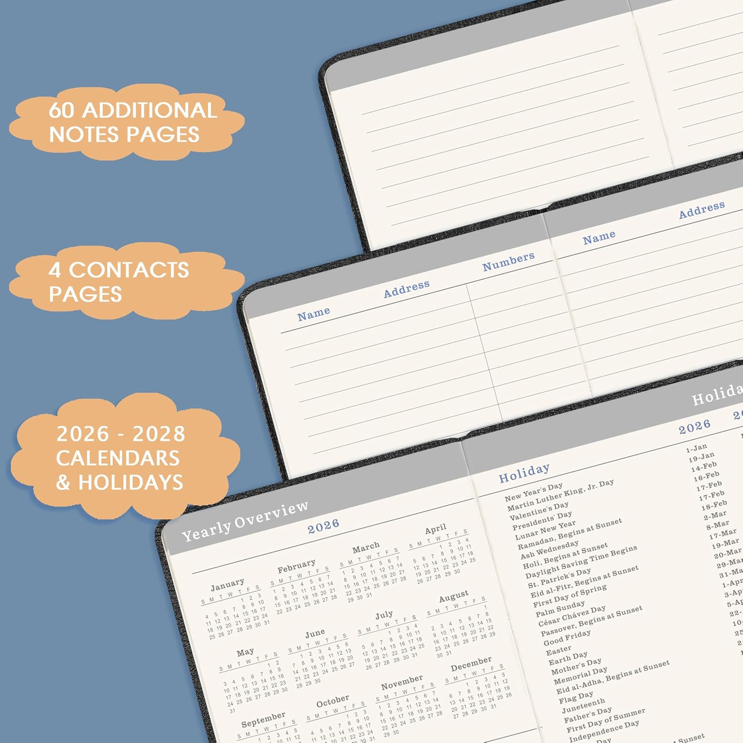2026-2029 Pocket Planner – 3 Year Monthly Planner 2026-2029, Jul.2026 – Jun.2029