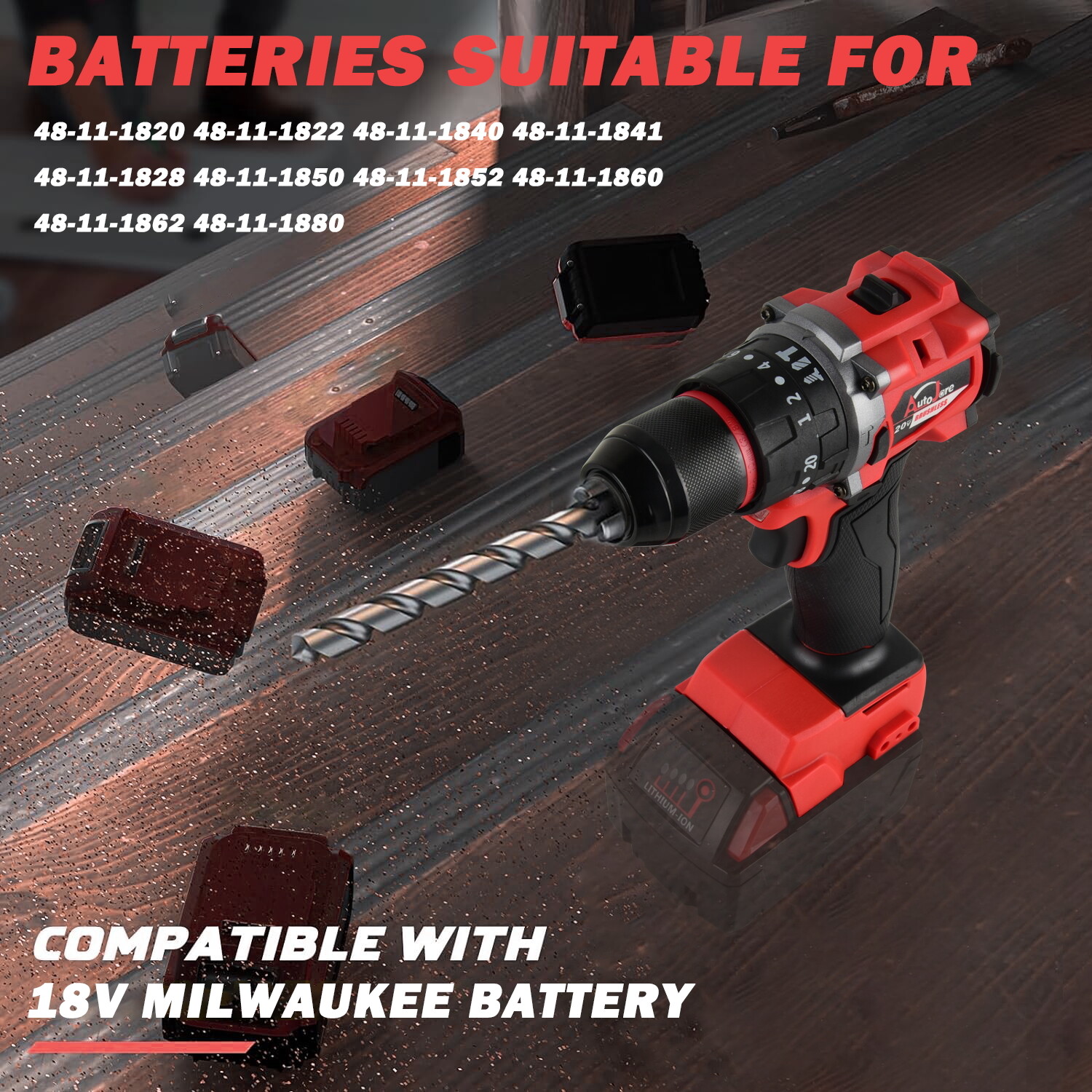 Cordless Drill For Milwaukee 18V Battery Brushless 575in-lbs Tool Only