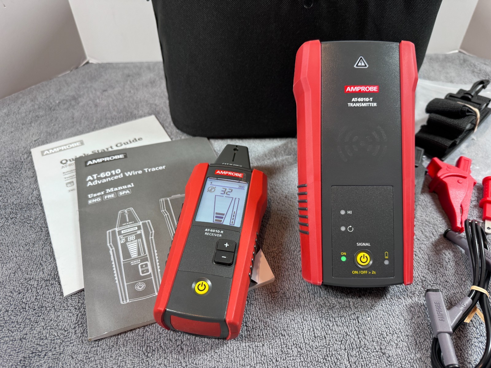 Mint – Amprobe AT-6010 Advanced Wire Tracer Kit CAT III 600V AT-6010-R AT-6010-T