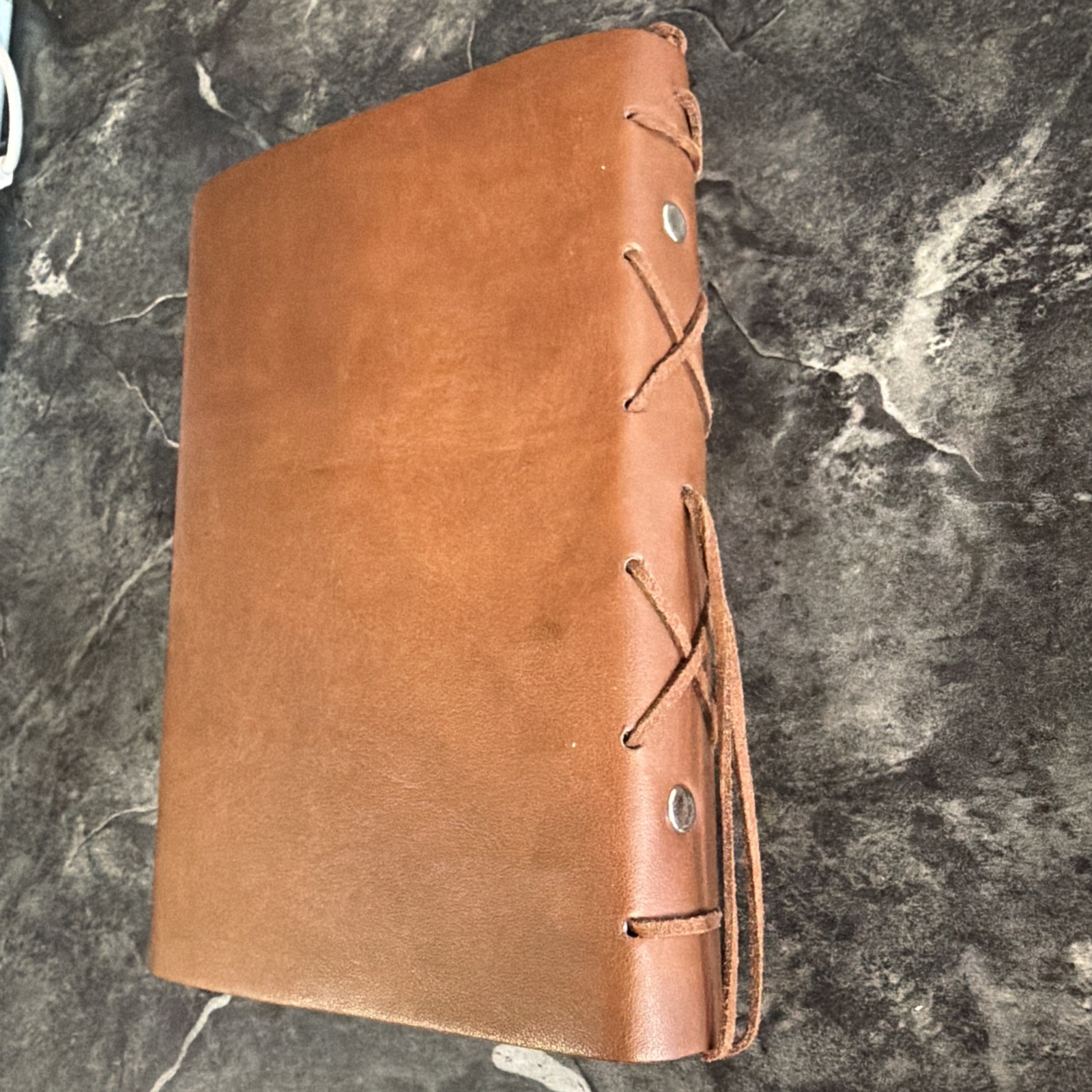 Maleden Nautical PU Leather Journal Refillable 6 ring Compact Binder Craft Paper