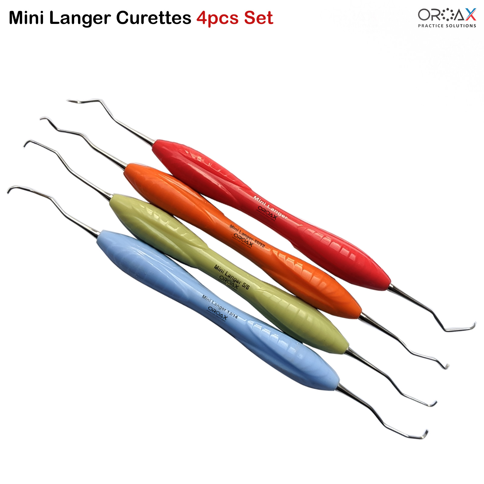 4 Pcs Dental Composite Placement Instruments Restorative Filling Silicone Handle