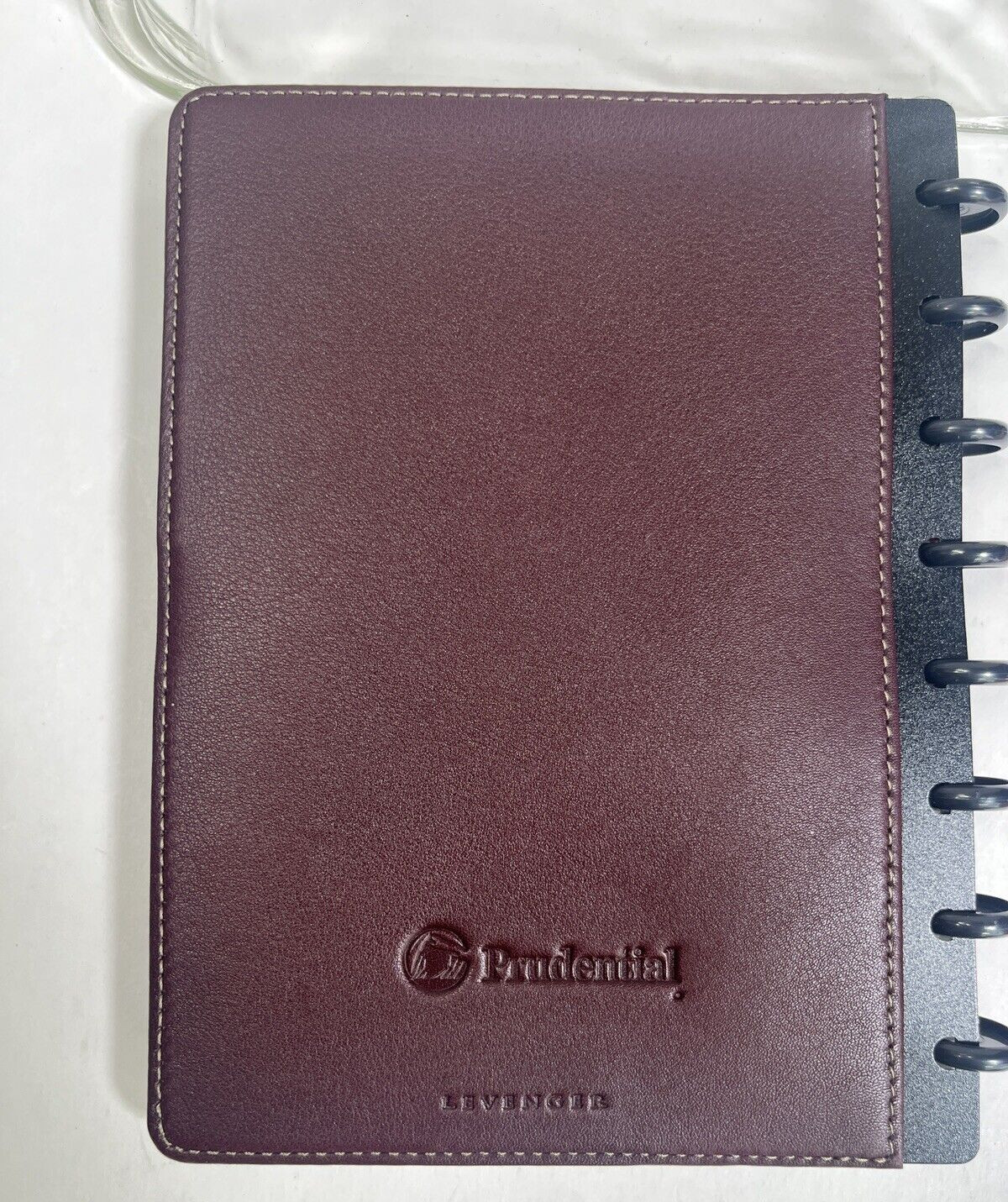 Levenger Circa Foldover Notebook Size Junior Cordova Leather Oxblood New in Box