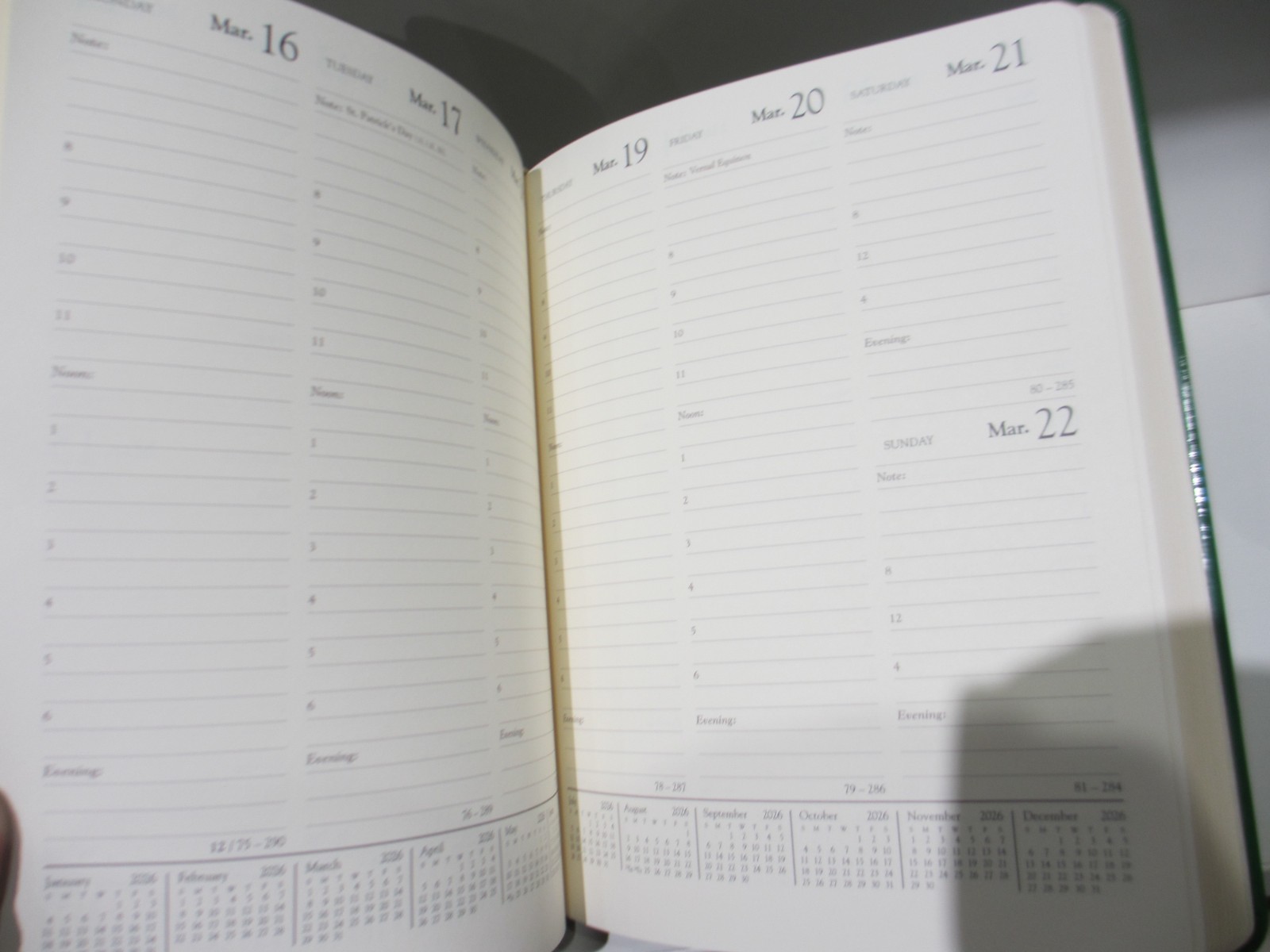 2026 Leather Datebook Desk Diary Planner Cover Graphic Image Lilac