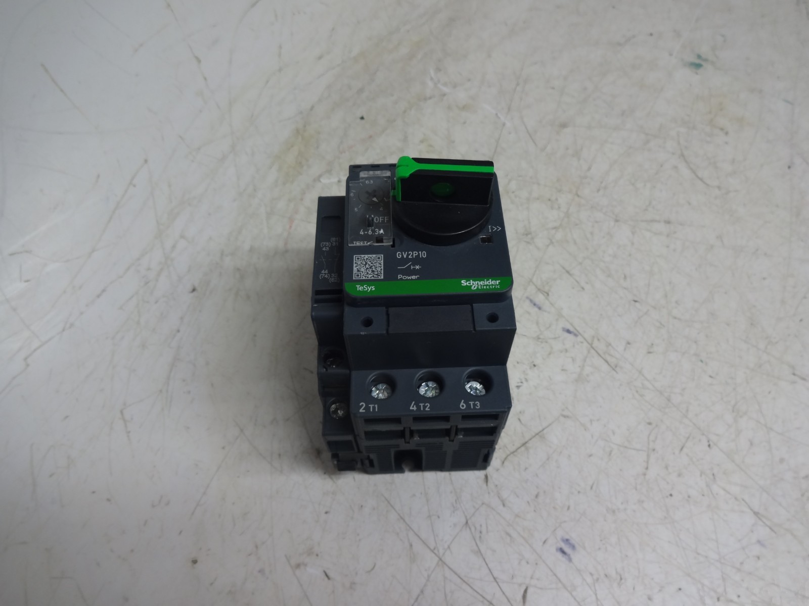Schneider Electric GV2P10 4-6.3A Circuit Breaker / GVAN11 Auxiliary Contact