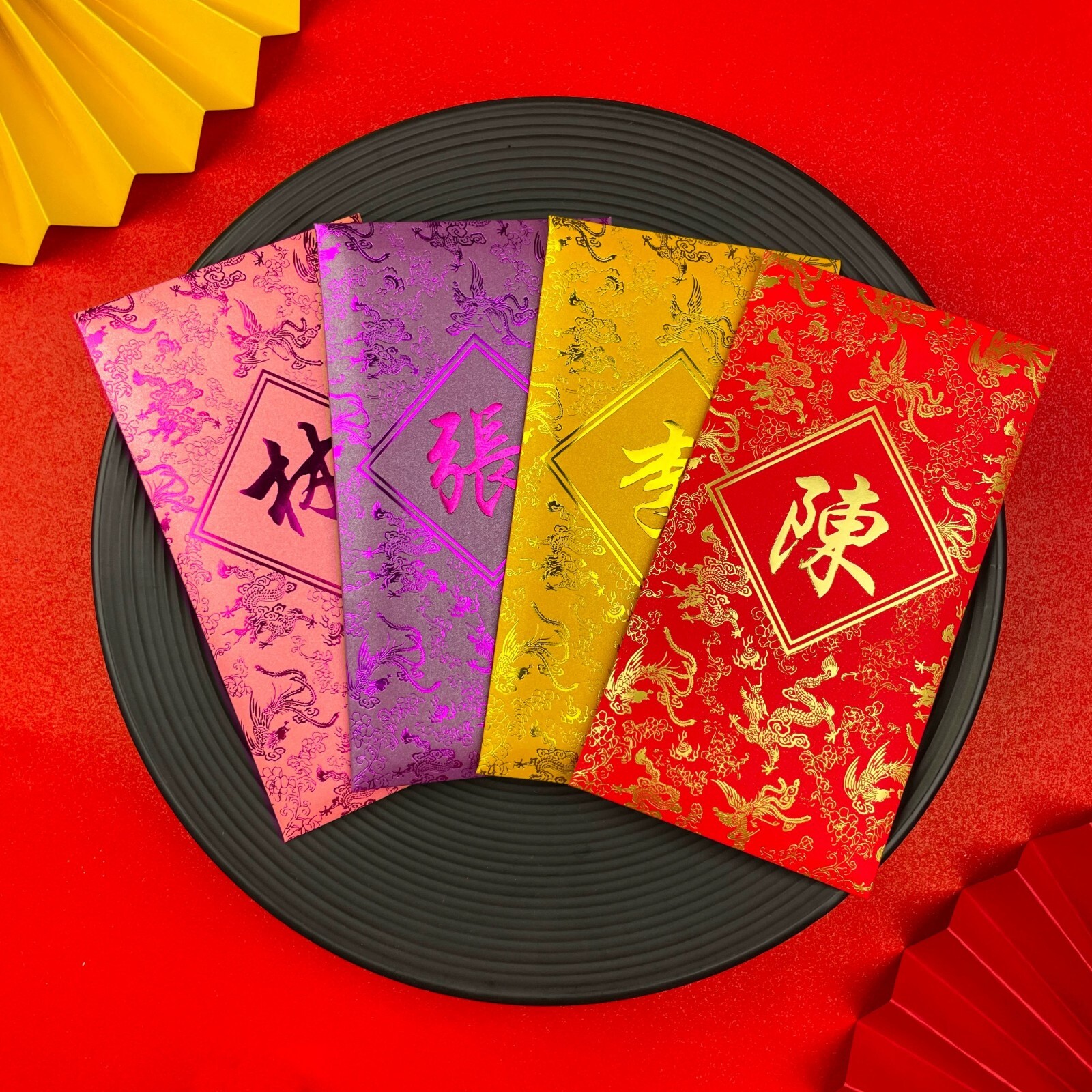 30pcs Customized Surname Red Envelope Creative Hongbao Red Packet Gift Envelopes
