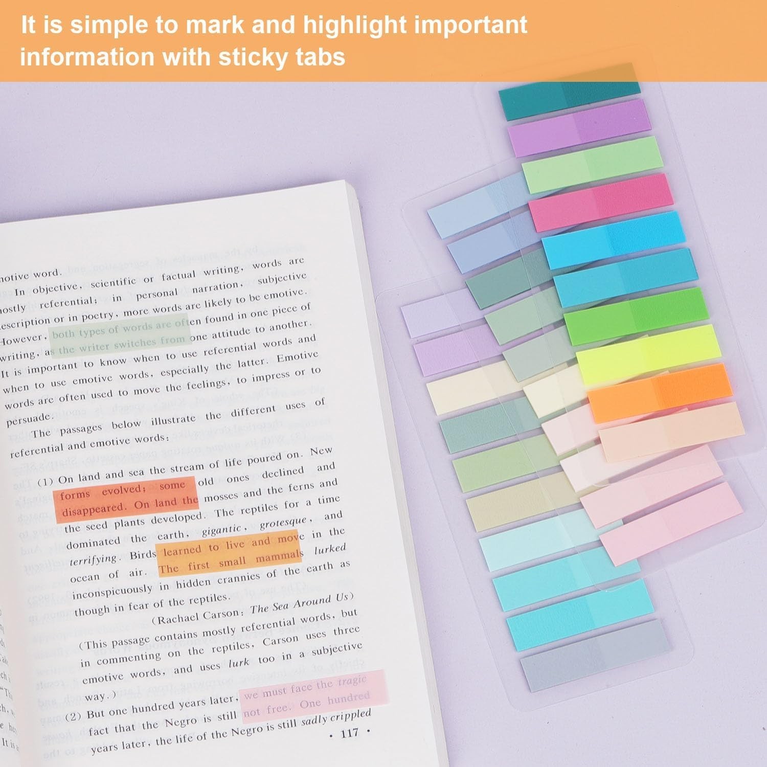 4200 Pcs Book Tabs for Annotating, Sticky Tabs Transparent Small Sticky Notes…