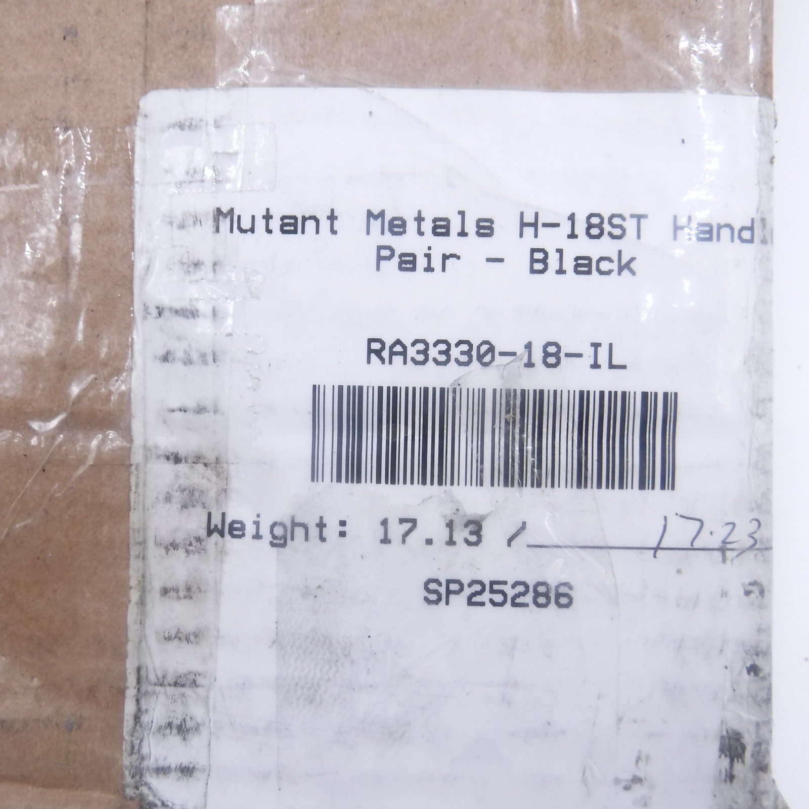 Pair Mutant Metals H-18ST Threaded Handles 18″ Black Steel