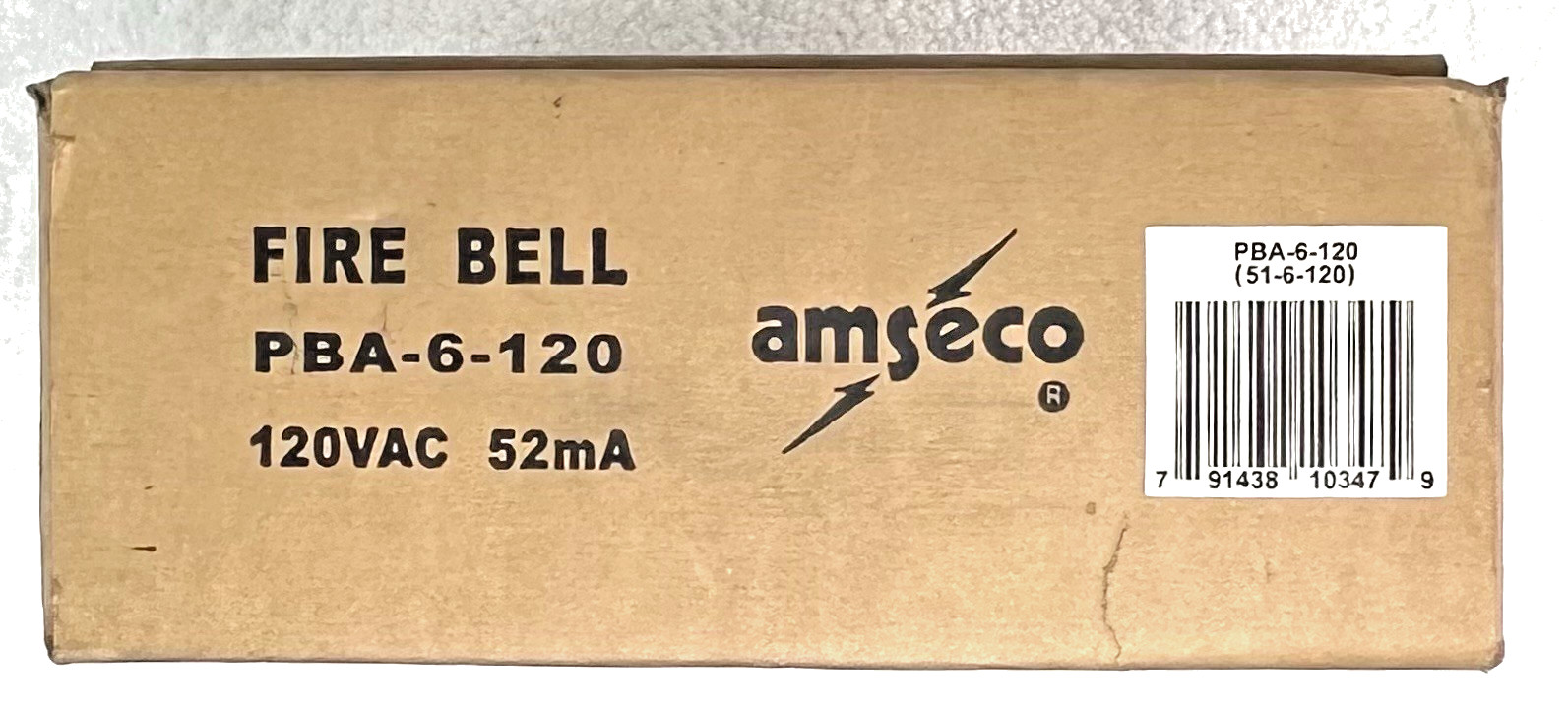 POTTER Indoor/Outdoor 6″ Bell AMSECO 120VAC 92dB .05A PBA-1206 – PBA-6-120