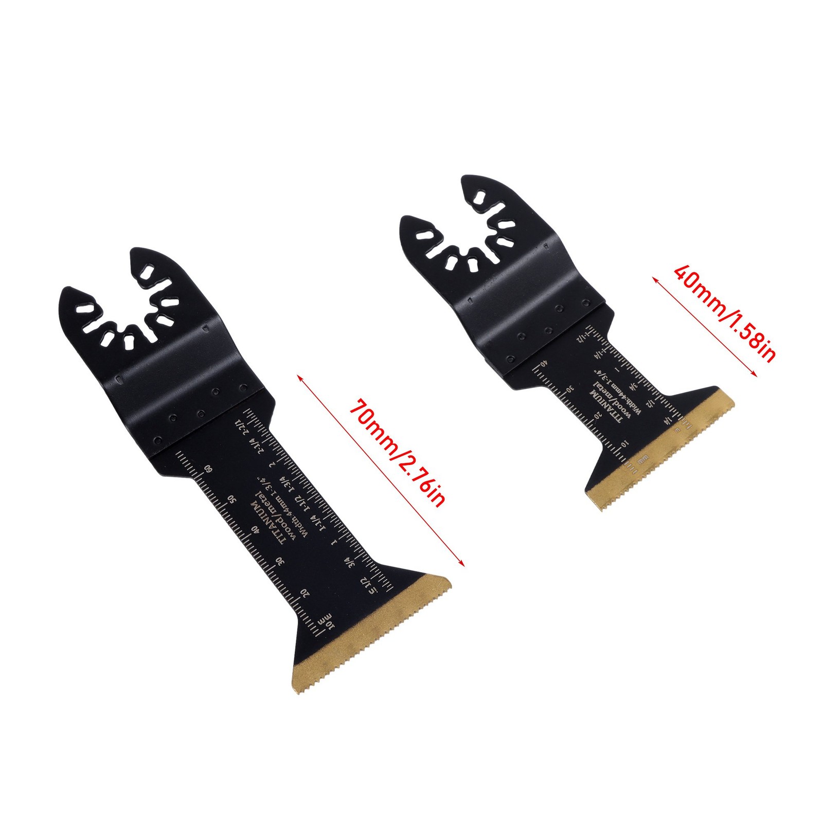 12-Piece Universal Titanium Plated Blades Kit Extended Multi Tool Cutting Blades