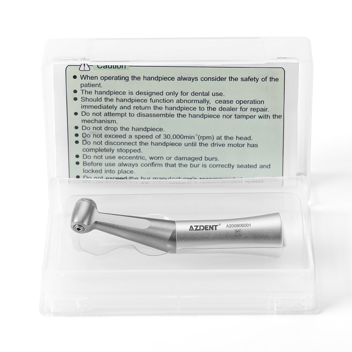 AZDENT Dental Slow Speed Contra Angle Handpiece Push Button For FG 1.6mm Burs
