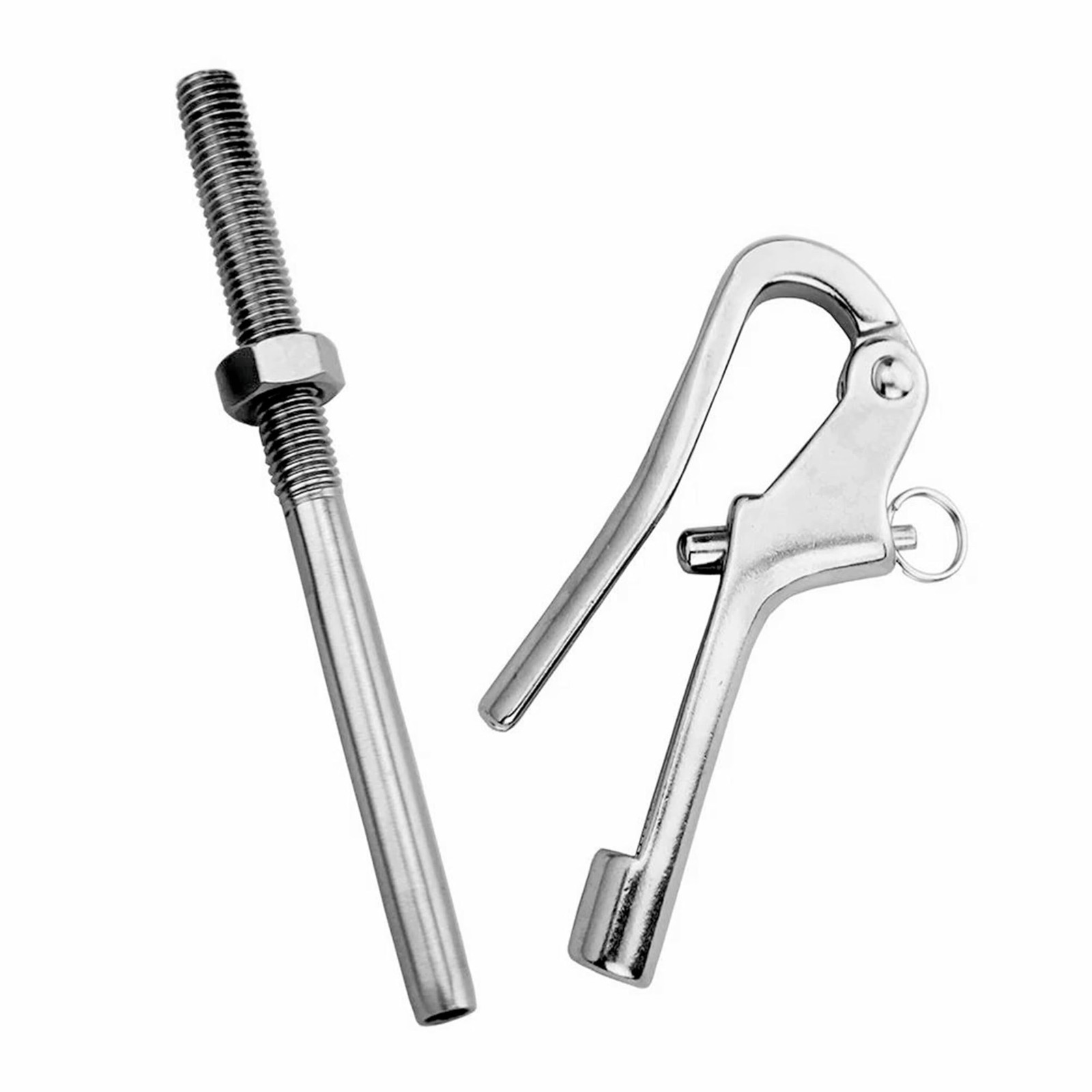 3 Inch Overall Length 316 Stainless Steel Openable Pelican Hook Shackle M6 Bolt