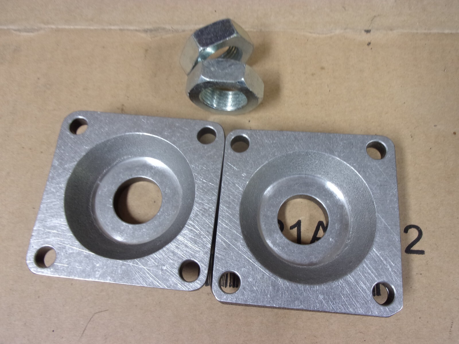 2 A129 Pneumatic Air Cylinder Flange Flush Front Mount Bracket Plate 4 Bolt USA