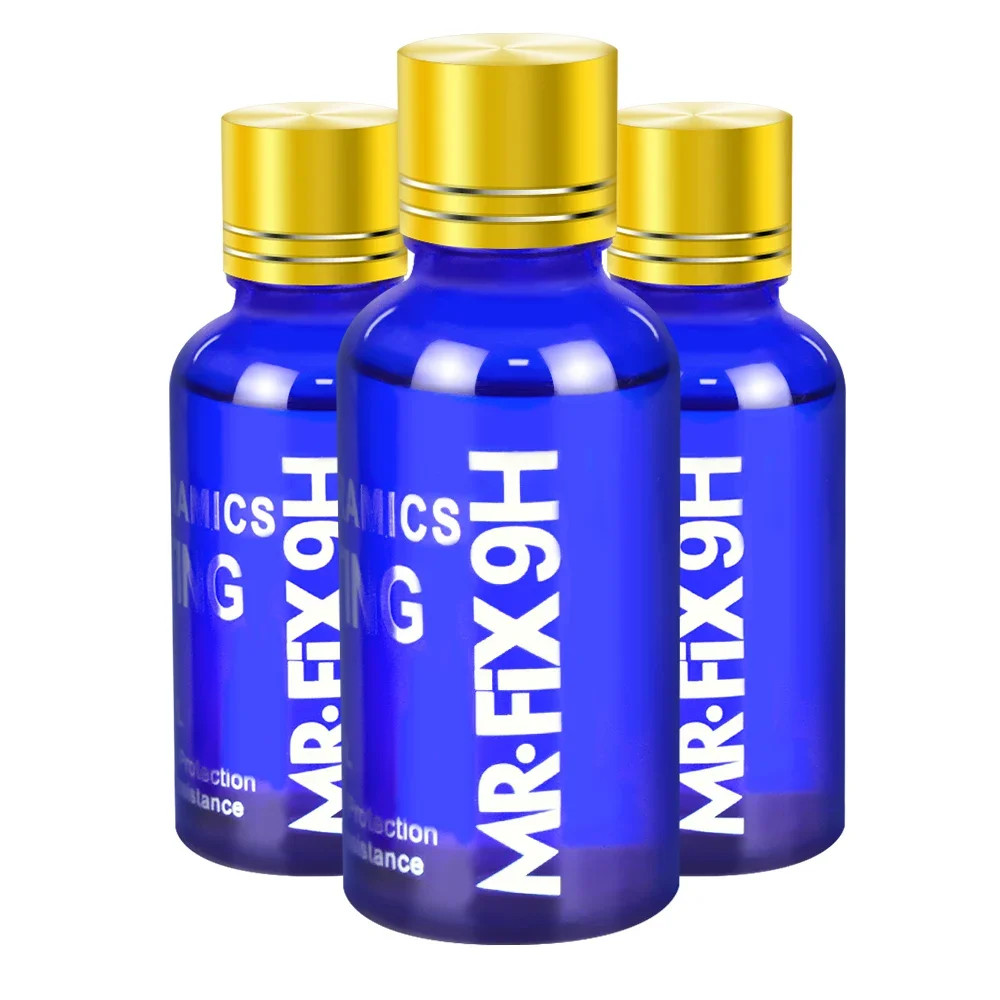 3PCS 9H Car Liquid Ceramic Coat Super Hydrophobic Glass Coating Set Polysiloxane