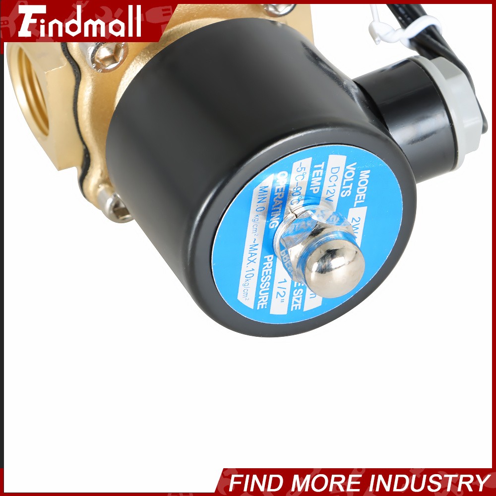 1/2″ DC 12V Brass Electric Solenoid Valve NPT Gas Water Air Normally Closed