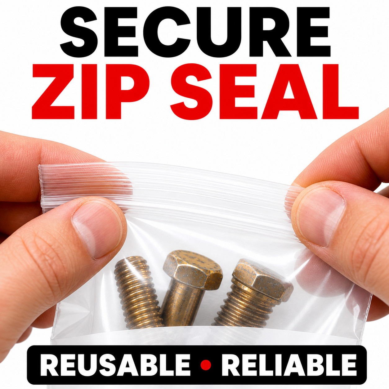 10×13 Clear Zip Poly Bags 2 Mil Reclosable White Block 100 200 1000 2000