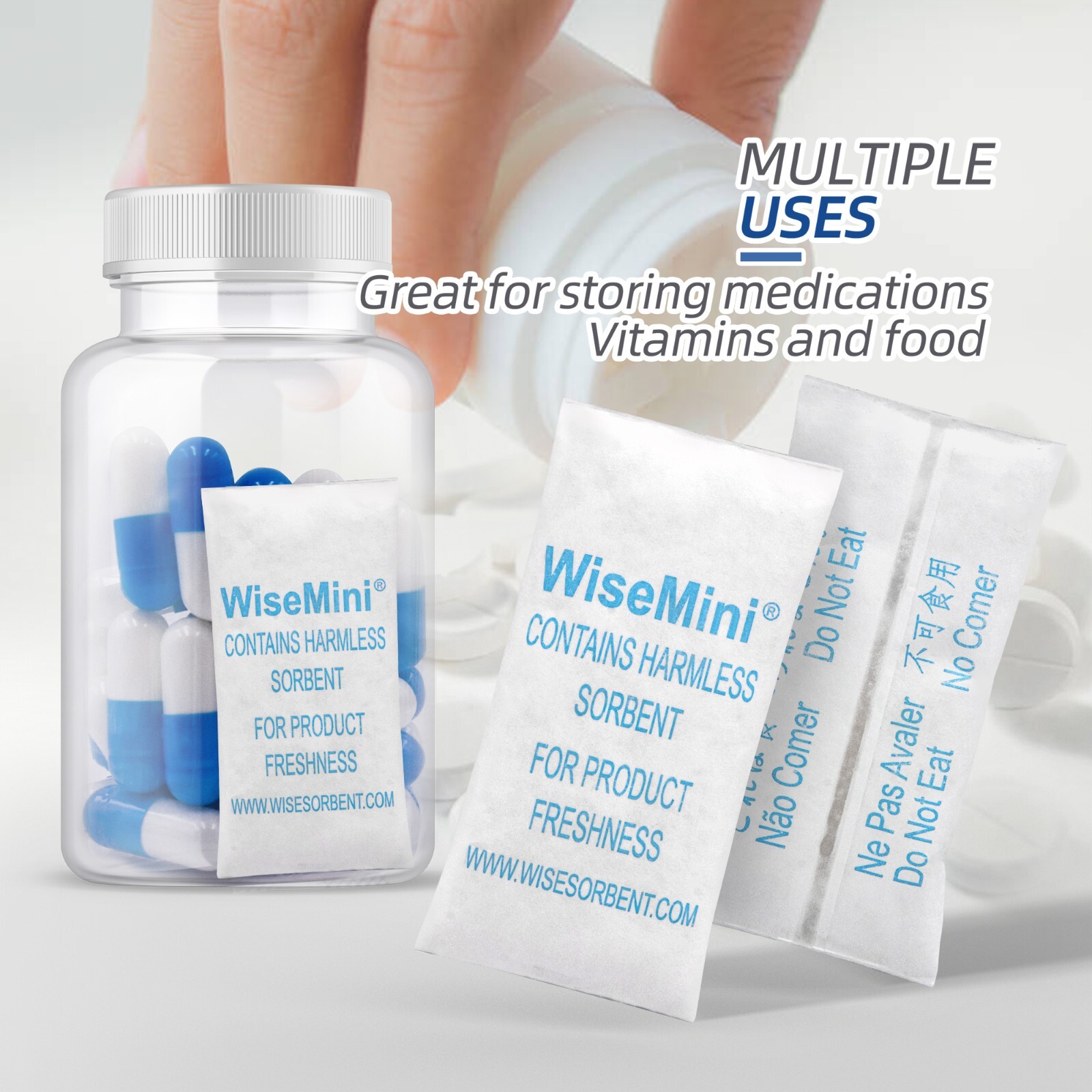 10 Gram Silica Gel Packets Food Safe Dessicant Moisture Absorbers Dehumidifiers