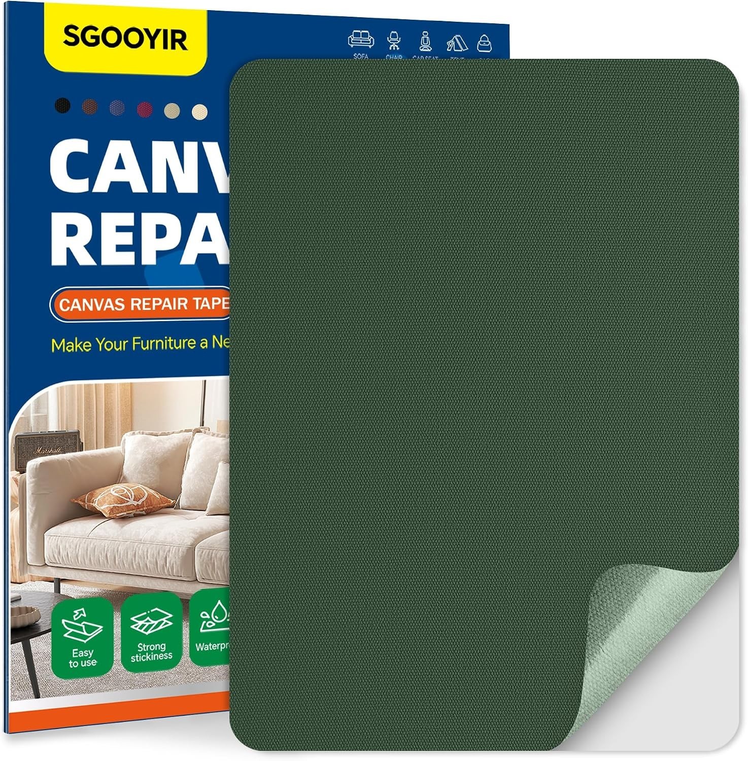 8.3″ x 11″ Waterproof Canvas Repair Patch – Perfect for Tents, Furniture & More