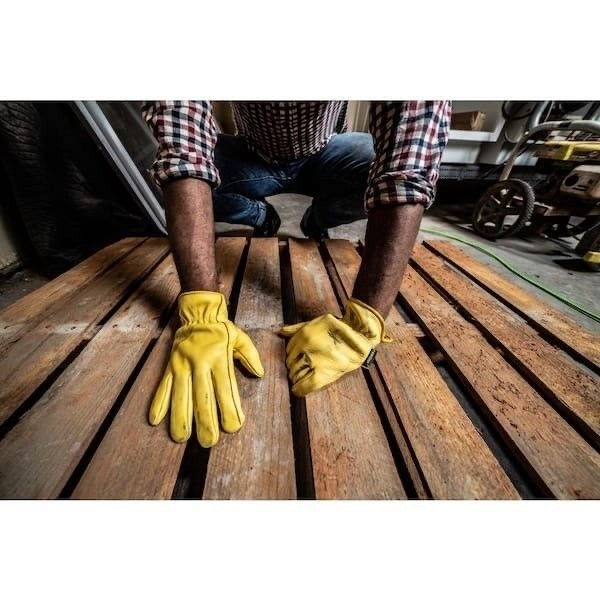 NWT Firm Grip Full Grain Deerskin Leather Work Gloves Size Med (5137) Heavy Duty