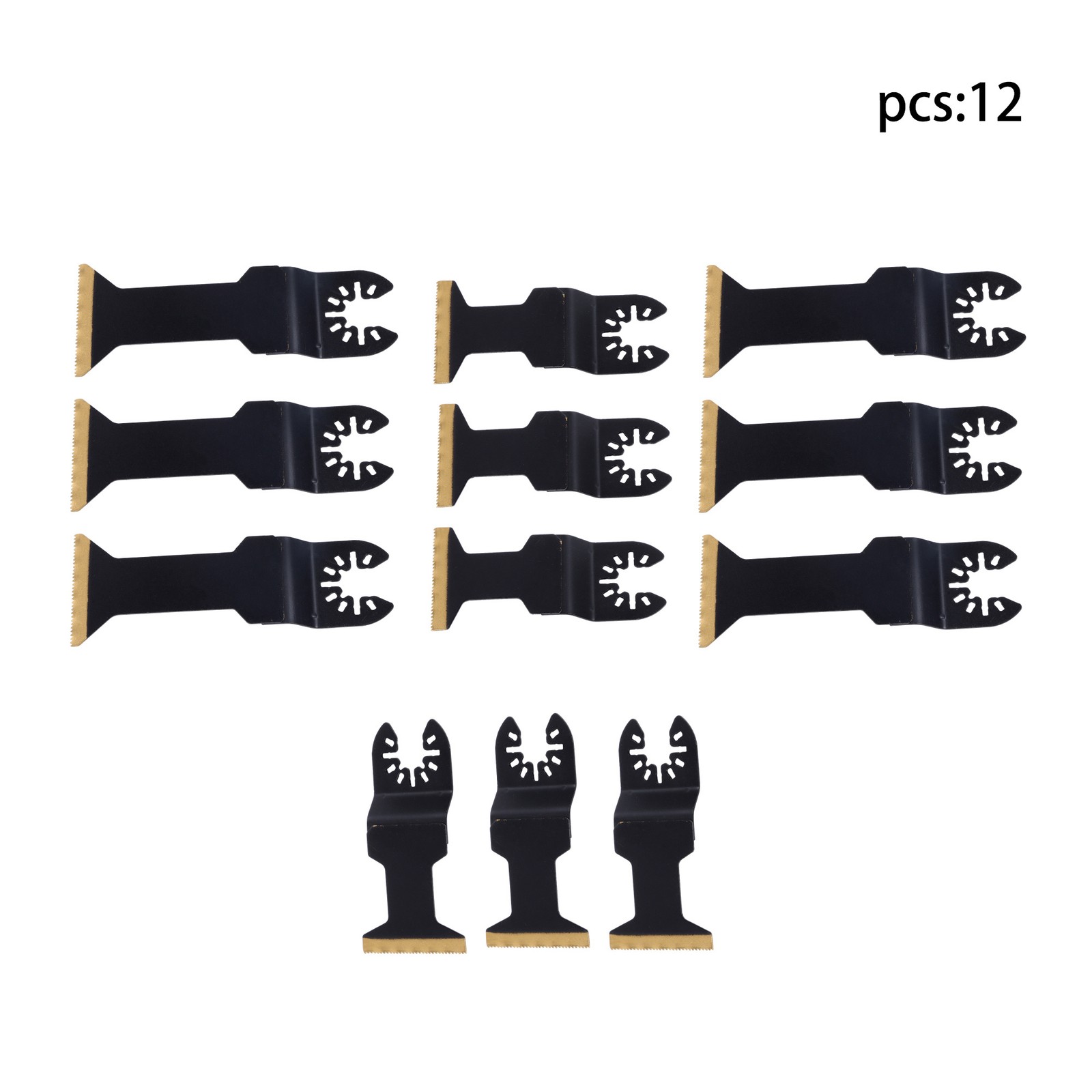 12PCS TITANIUM OSCILLATING SAW BLADES EXTENDED METAL CUTTING BLADES