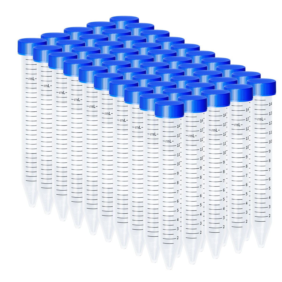 10000pc Conicial Centrifuge Tubes 15mL Clear Plastic Test Tube DN/RNase Free LAB