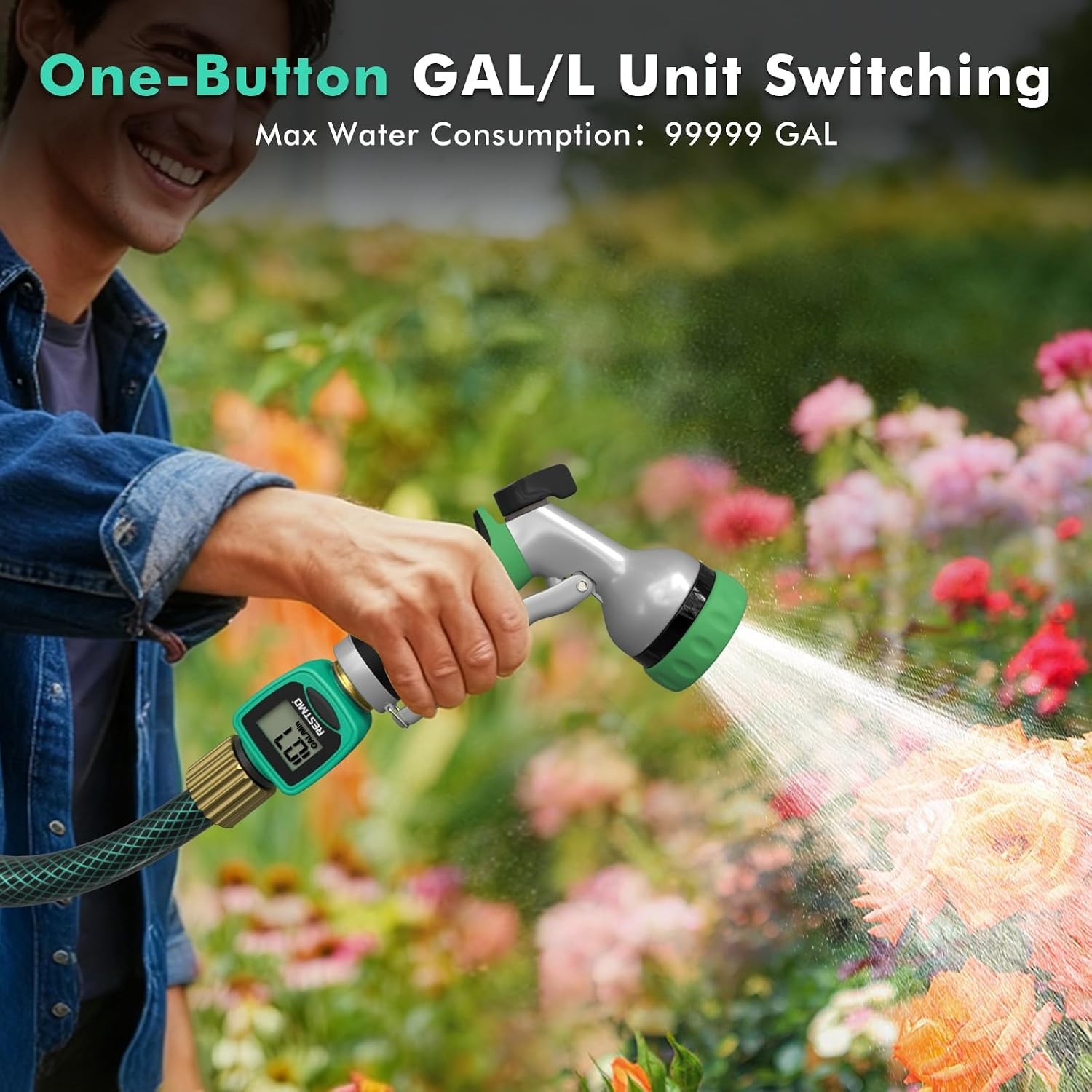Weatherproof Garden Hose Meter
