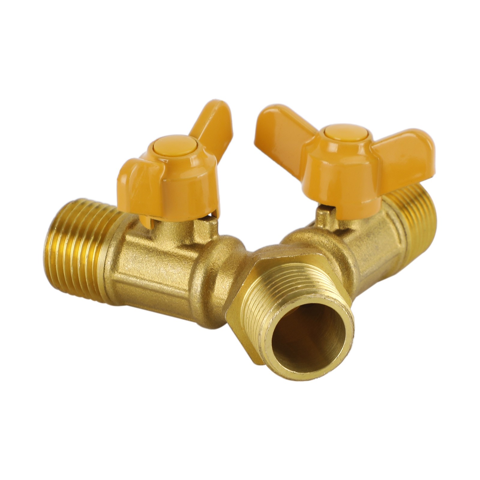 3 Way Shut off Ball Valve 1/2″ Hose Barb Y Shaped Valve 2 Switch Brass Fitting