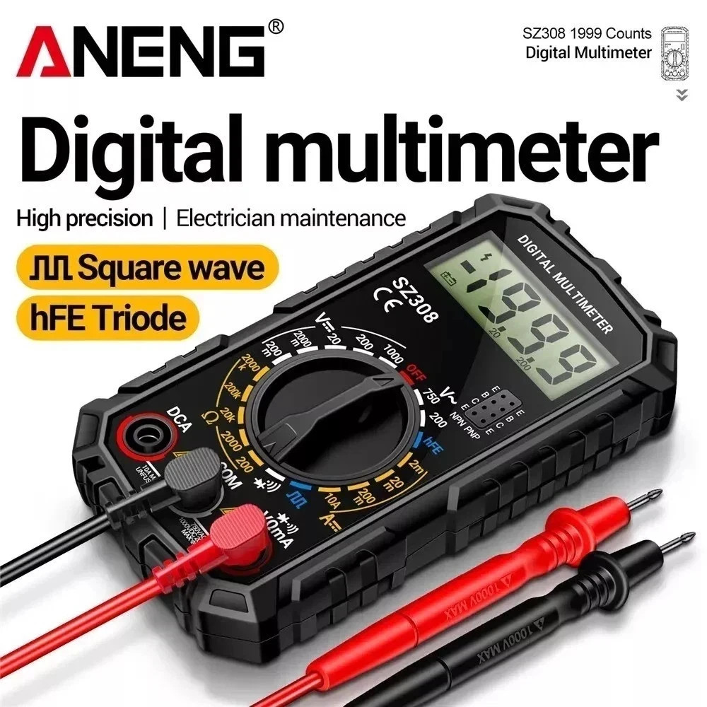 Portable Digital Multimeter AC DC Voltmeter Ammeter Ohmmeter Volt Tester Meter
