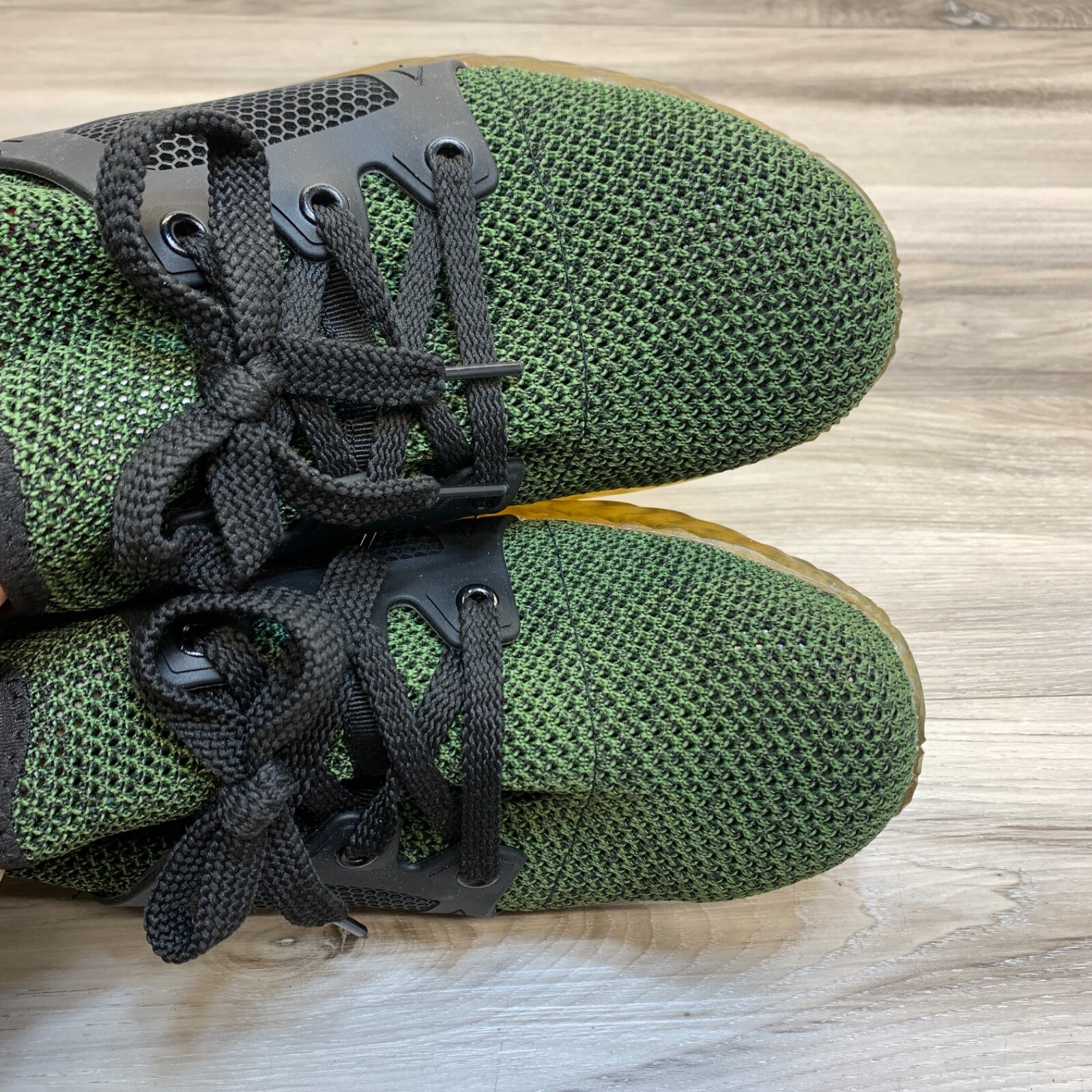 Indestructible Work Safety Toe Breathable Green Black Lace Up Shoes Mens 12 / 45