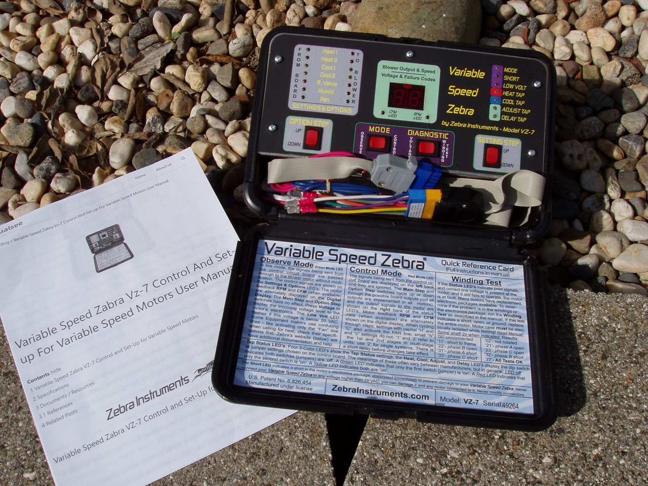 ZEBRA INSTRUMENTS VZ-7 VARIABLE SPEED ECM MOTOR TESTER HVAC DIAGNOSTICS GD COND