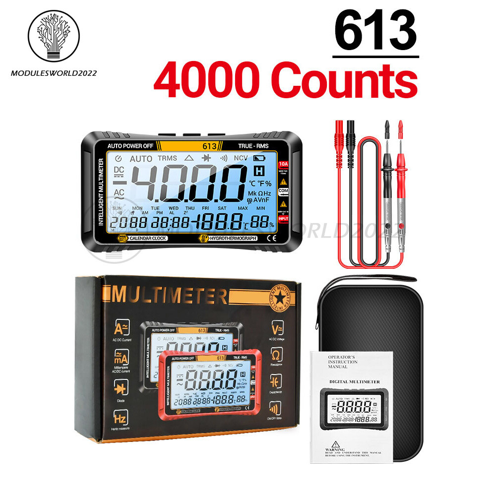 ANENG 612/613 Intelligent Digital Multimeter Calendar/ Thermohygrometer 3-in-1